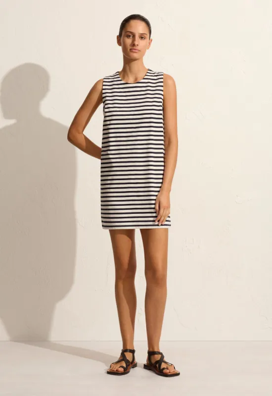 Stripe Shift Dress - Navy/White sold by Matteau