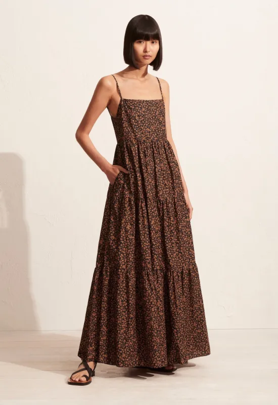 The Tiered Low Back Sundress - Marigold sold by Matteau
