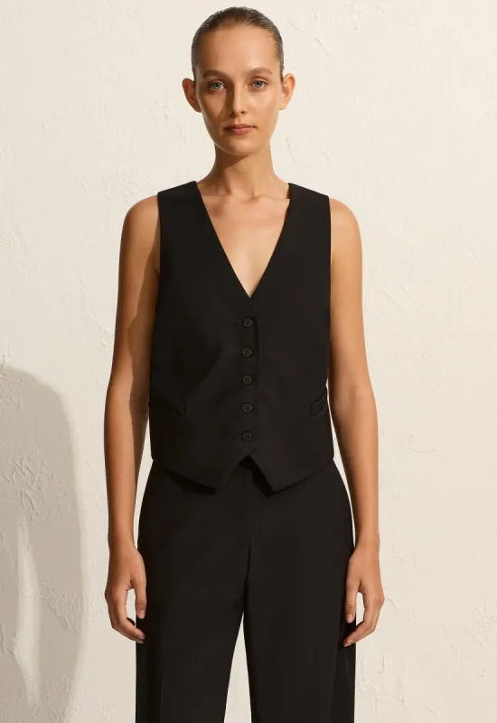 Tailored Waistcoat - Black sold by Matteau