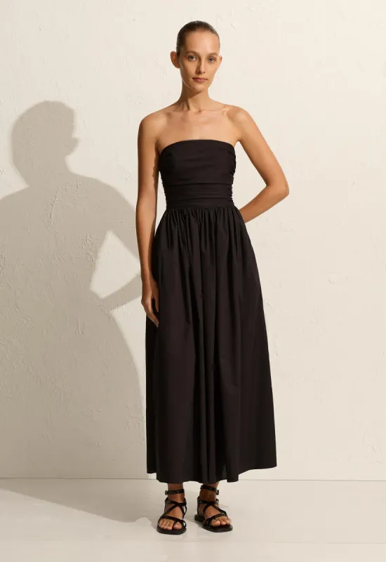 Strapless Lace Up Dress - Black sold by Matteau