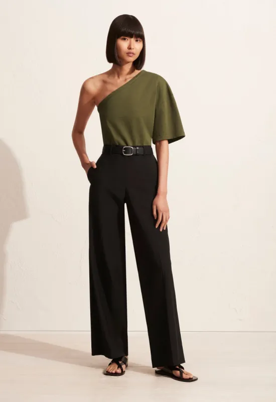 The One Shoulder Tee - Khaki sold by Matteau