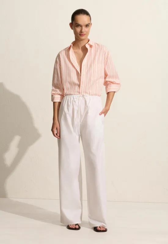 Soft Classic Stripe Shirt - Tangelo Stripe sold by Matteau