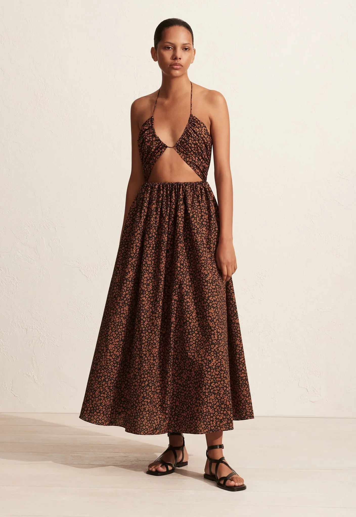 VIP【関税送料無料】希少 Matteau Tie-back midi dress Matteau: Black Tie Back Midi Dress | SSENSE