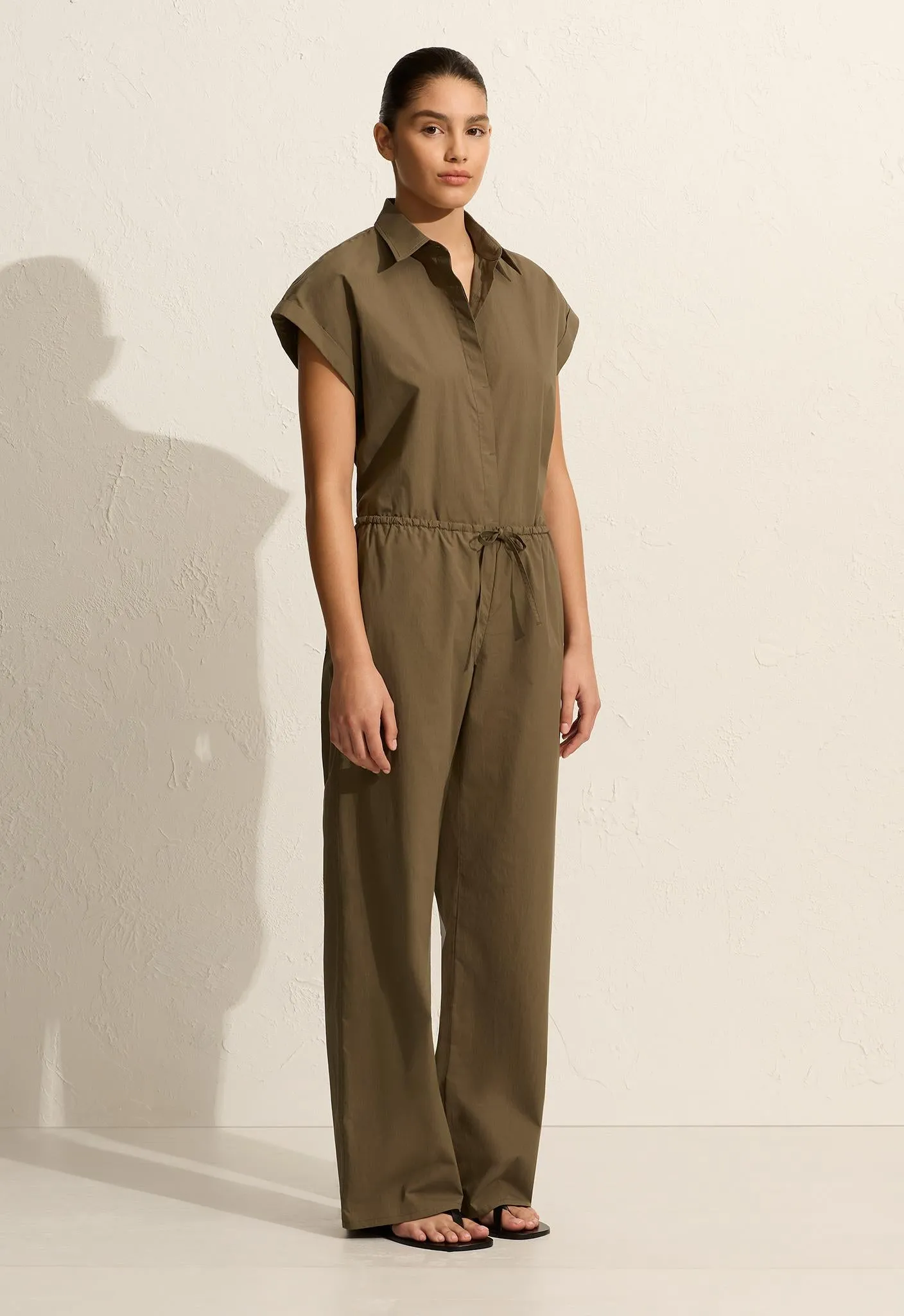 Relaxed Sleeveless Shirt - Olive sold by Matteau product image thumbnail 3