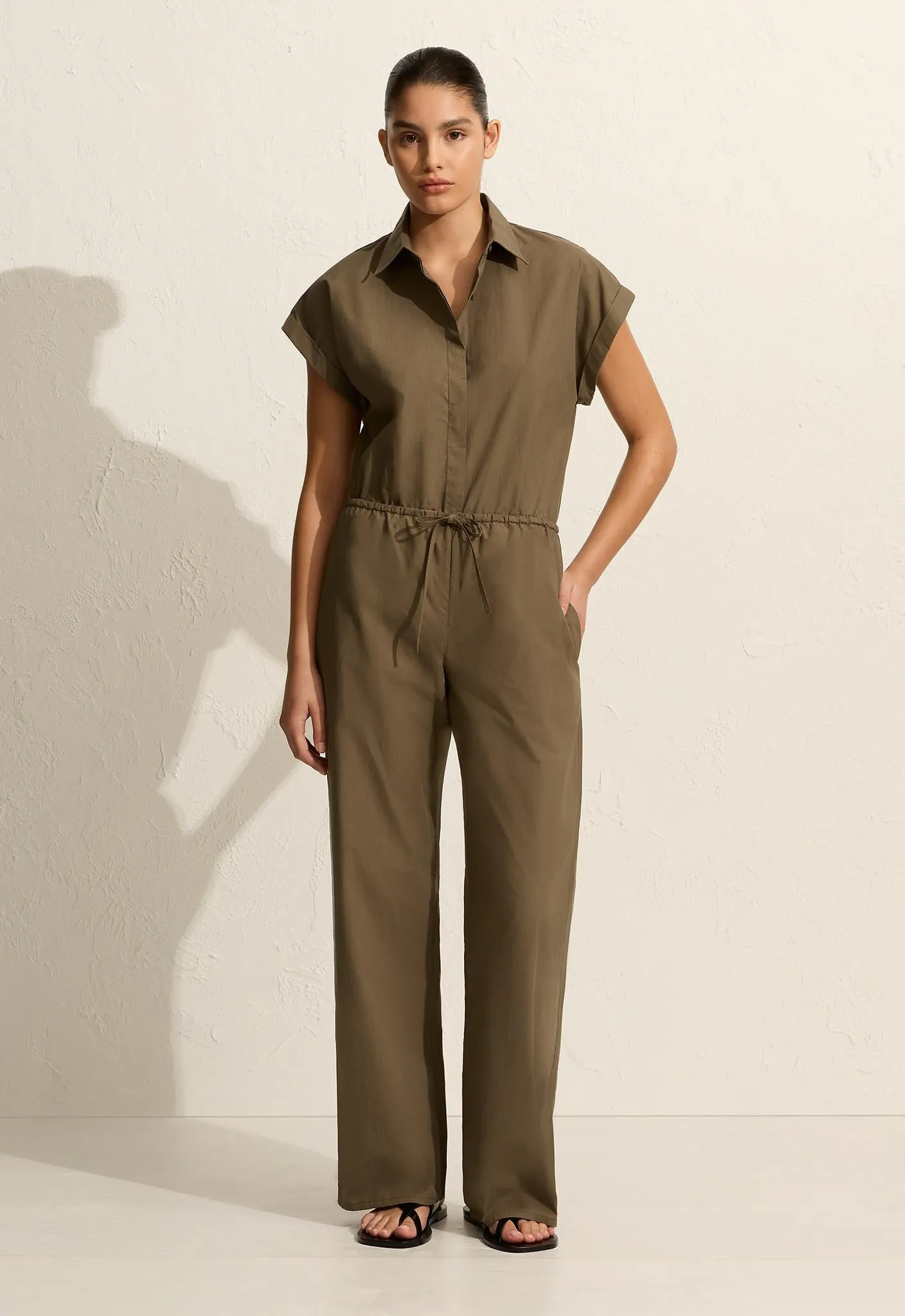 Relaxed Sleeveless Shirt - Olive sold by Matteau product image thumbnail 2