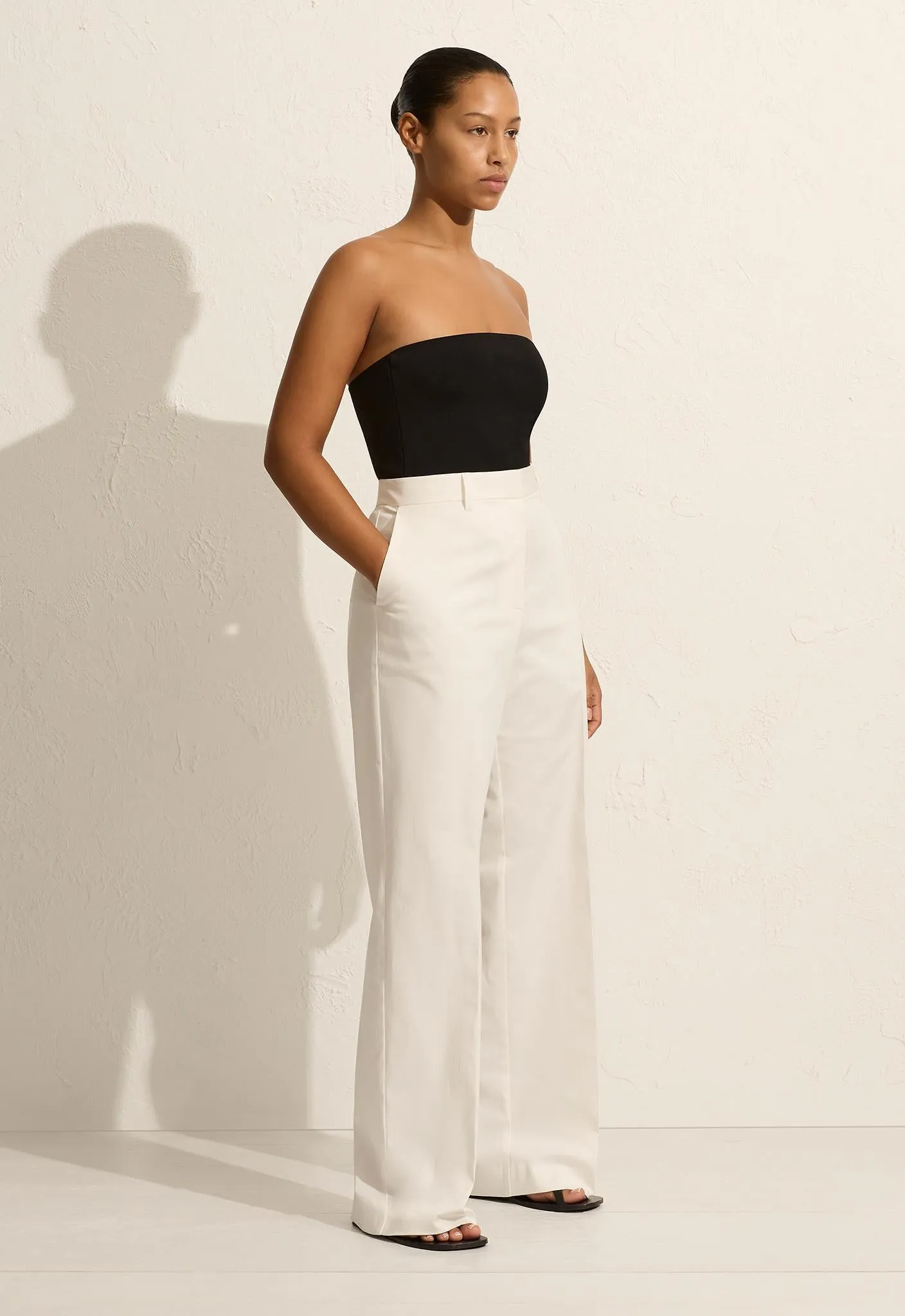 Straight Twill Trouser - Chalk sold by Matteau product image thumbnail 3