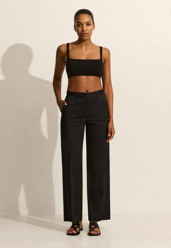 Straight Twill Trouser - Black sold by Matteau