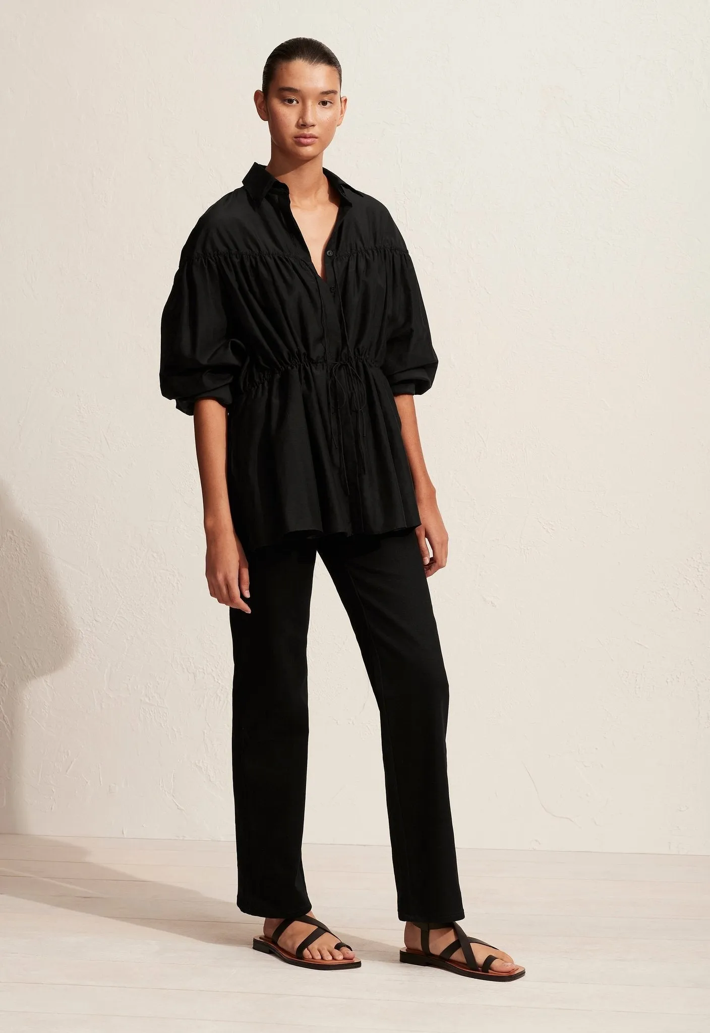 Drawcord Tunic - Black sold by Matteau product image thumbnail 3