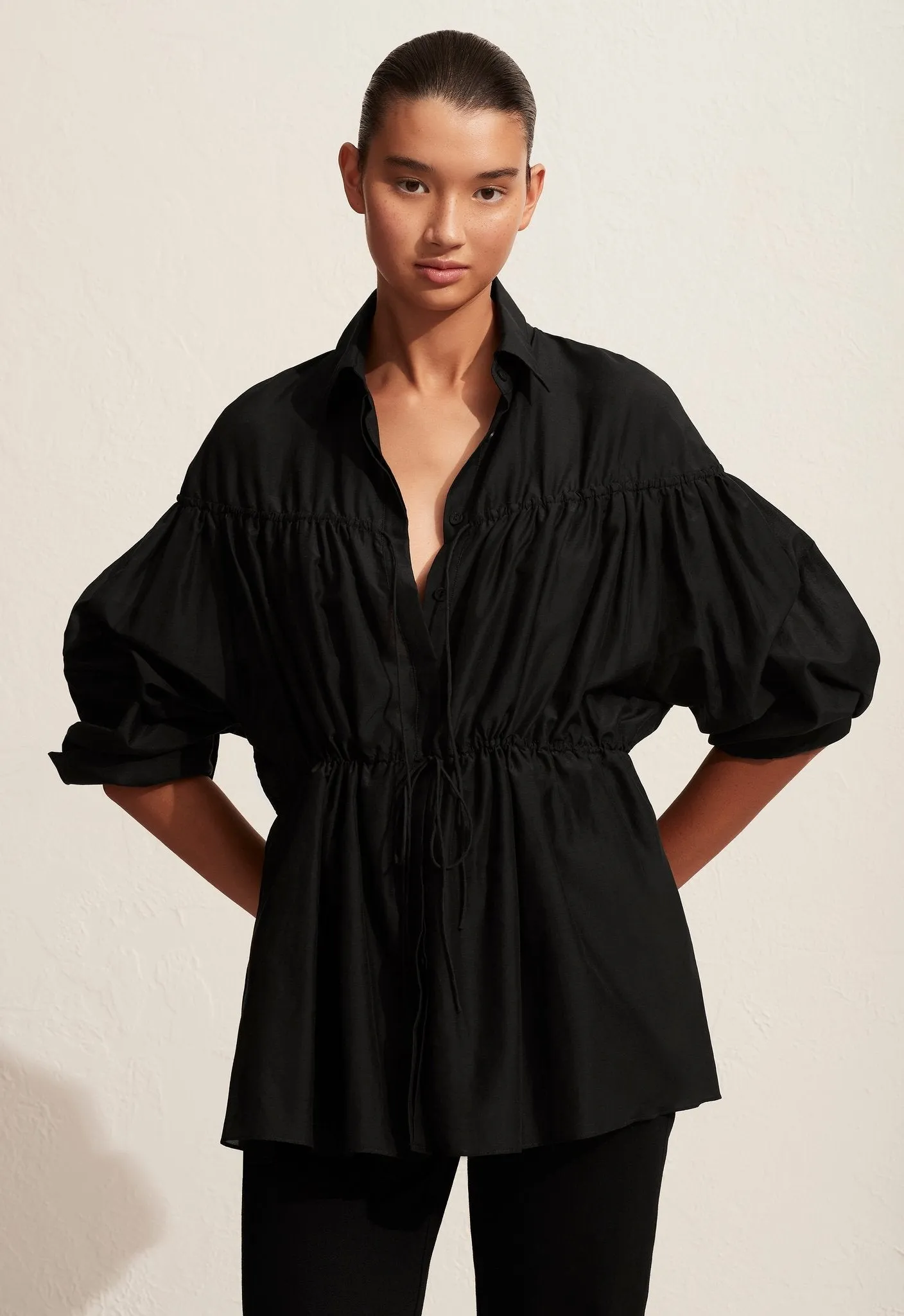 Drawcord Tunic - Black sold by Matteau product image thumbnail 2