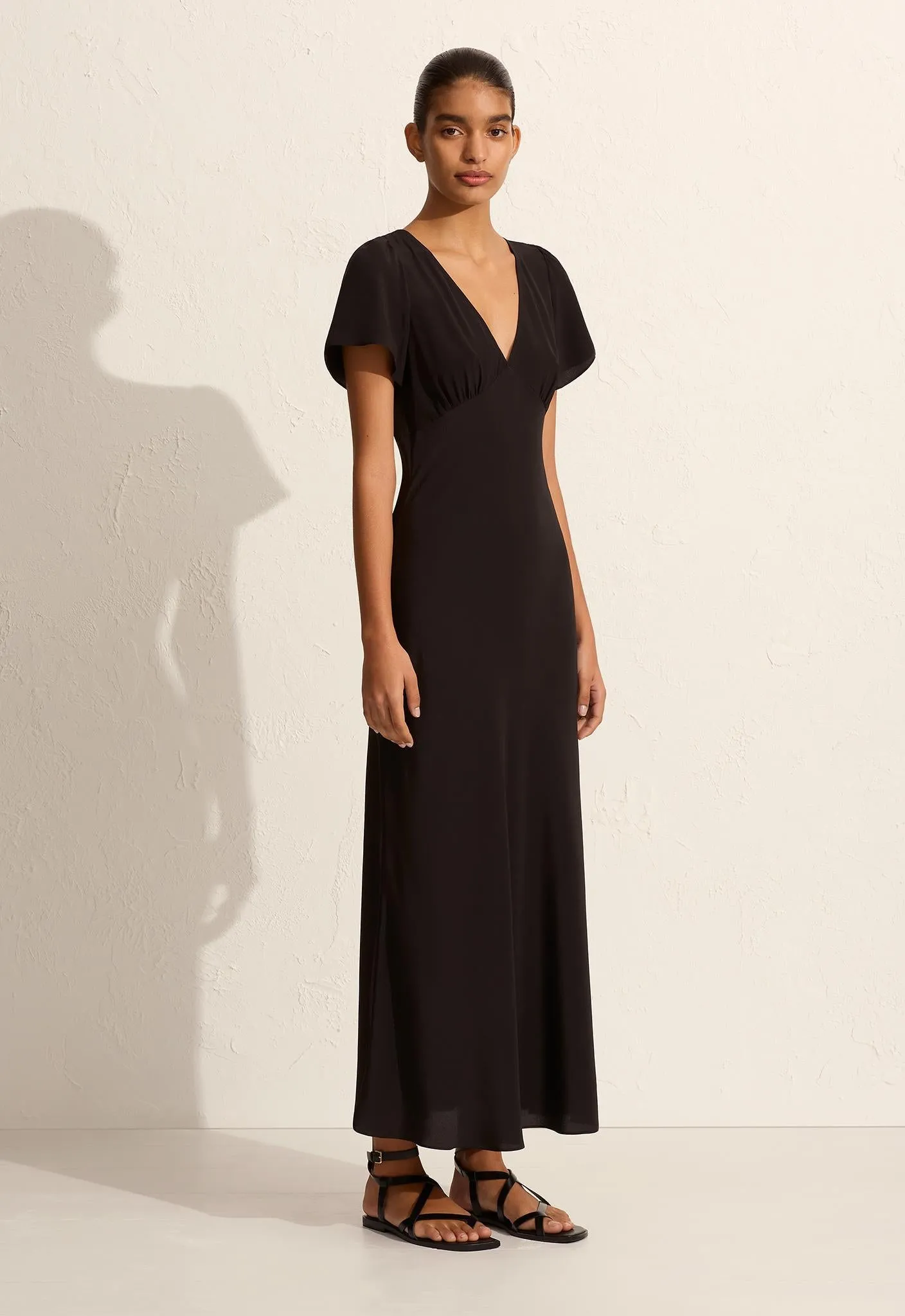 Short Sleeve Bias Dress - Black sold by Matteau product image thumbnail 3