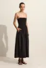 Shirred Bodice Dress - Black sold by Matteau