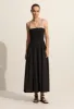 Shirred Bodice Dress - Black sold by Matteau