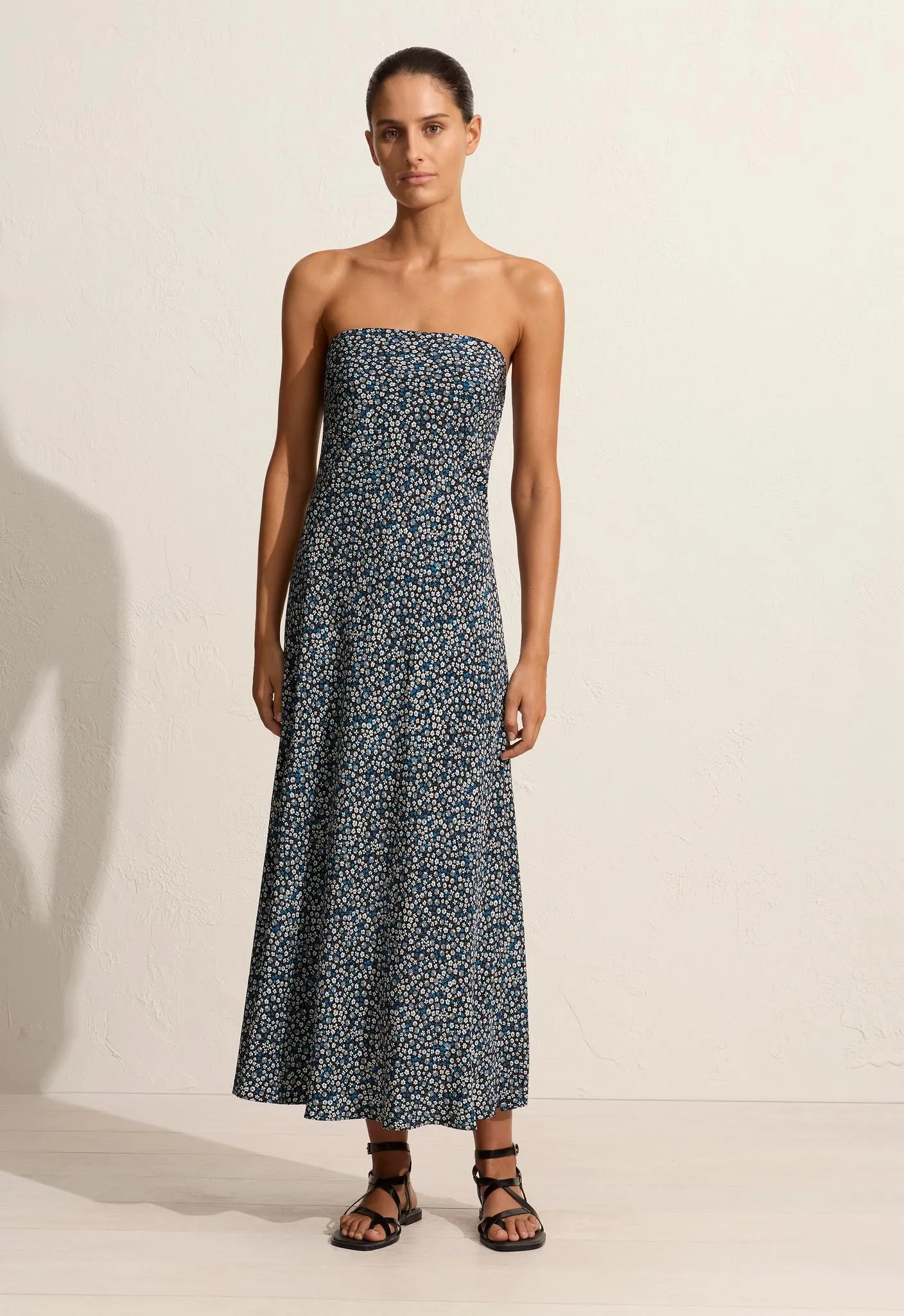 Bias Column Dress - Forget-Me-Not sold by Matteau