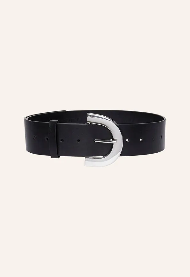Half Moon Belt - Black Silver sold by Matteau