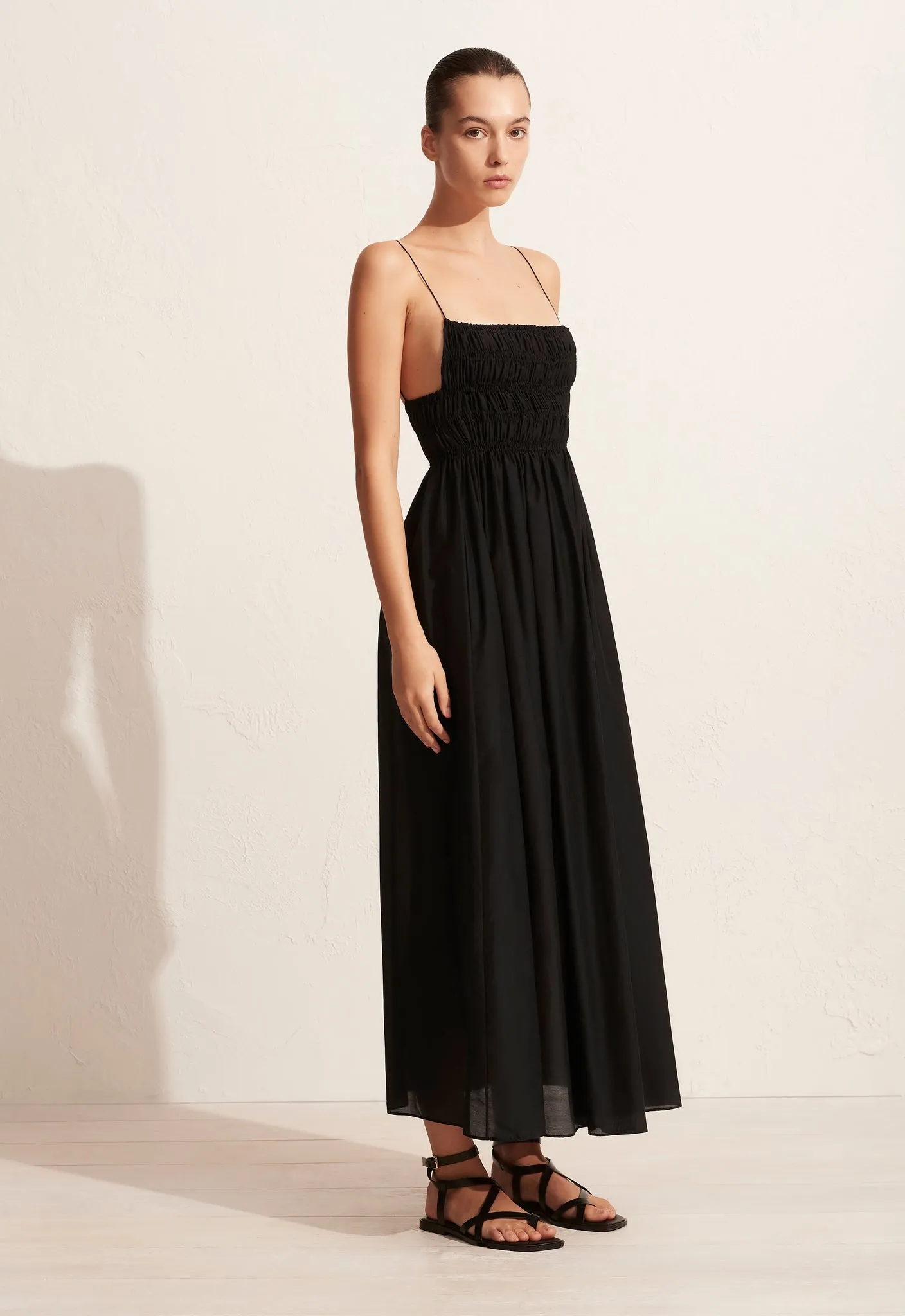 The Shirred Sundress - Black sold by Matteau product image thumbnail 3
