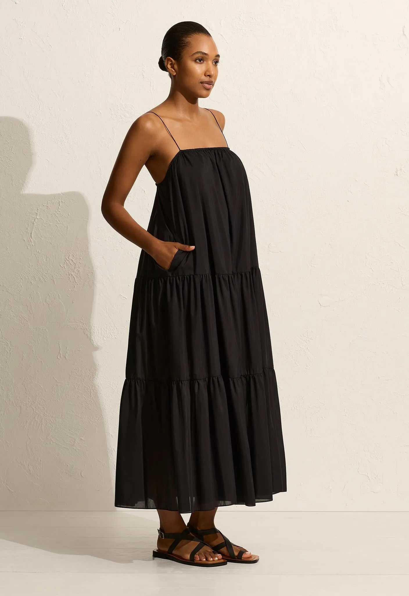 Voluminous Tiered Sundress - Black sold by Matteau product image thumbnail 3