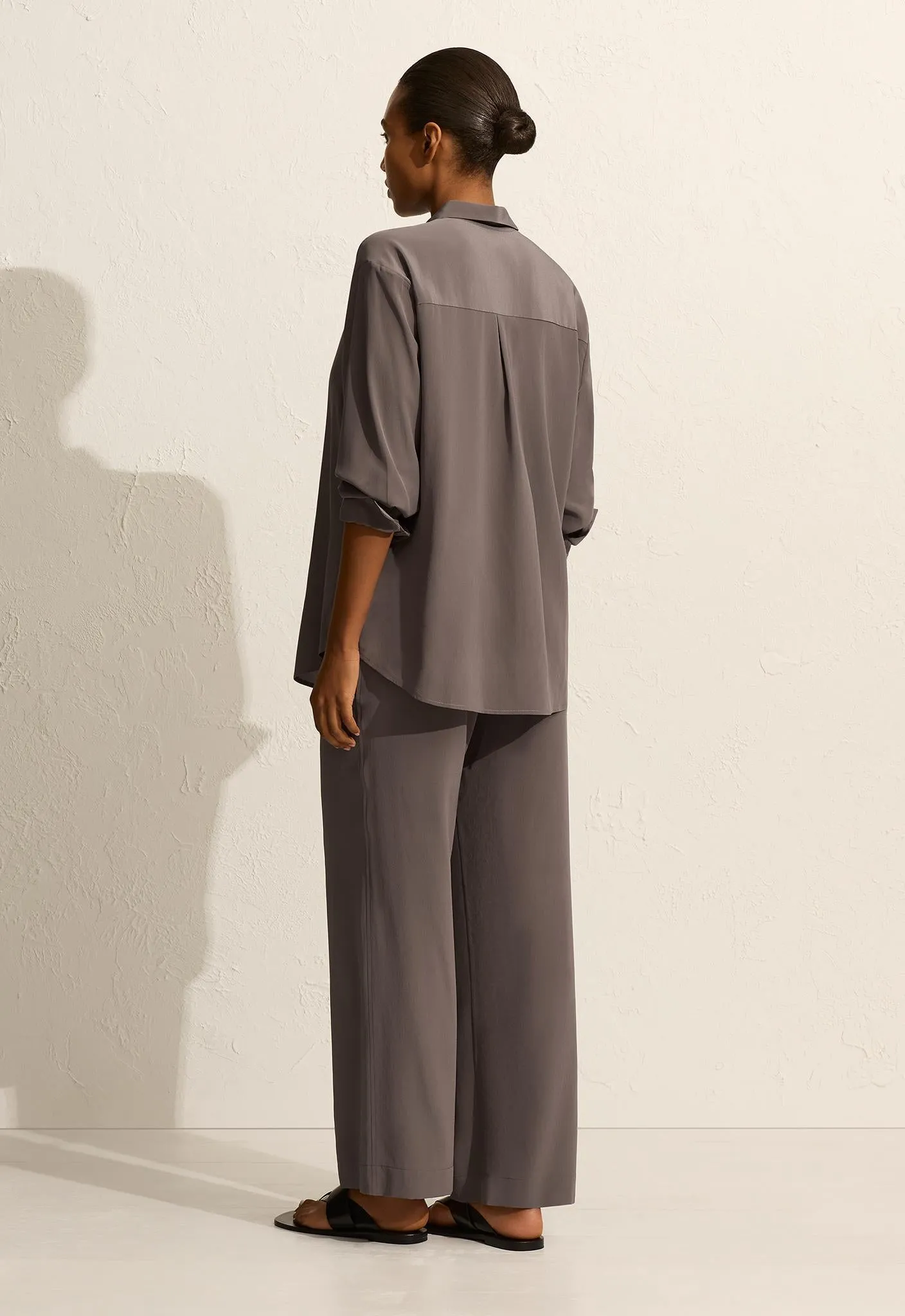 Long Sleeve Silk Shirt - Slate sold by Matteau product image thumbnail 4
