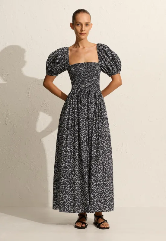Shirred Bodice Peasant Dress - Dandelion sold by Matteau
