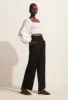 The Broderie Shirred Decolette Blouse - White sold by Matteau