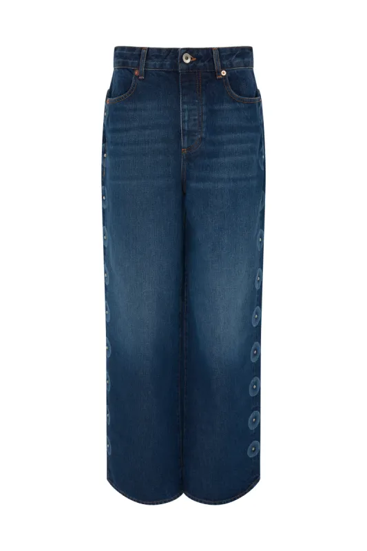 The Recycled Denim Boyfriend Rivet Jean sold by Conner Ives