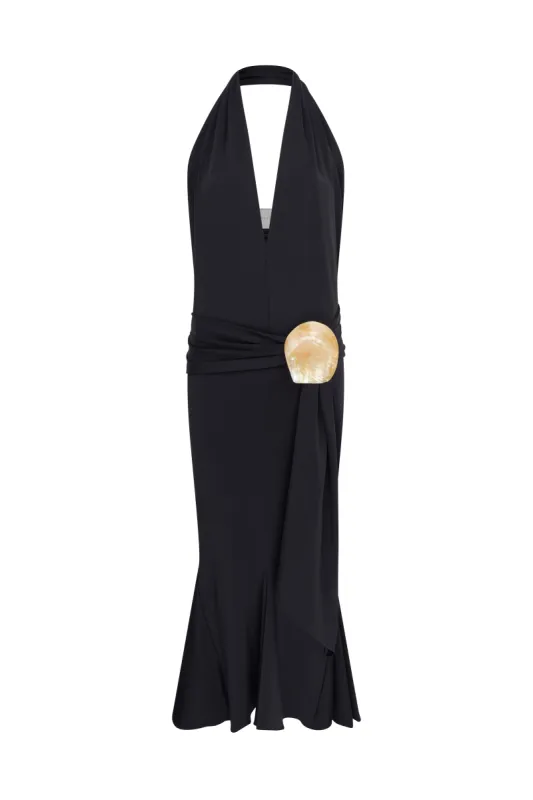 Recycled Spandex Shell Belt Maxi Dress sold by Conner Ives