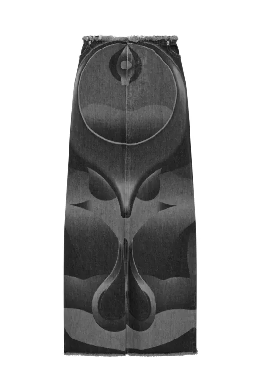 The Ghulam Denim Maxi Skirt sold by Conner Ives