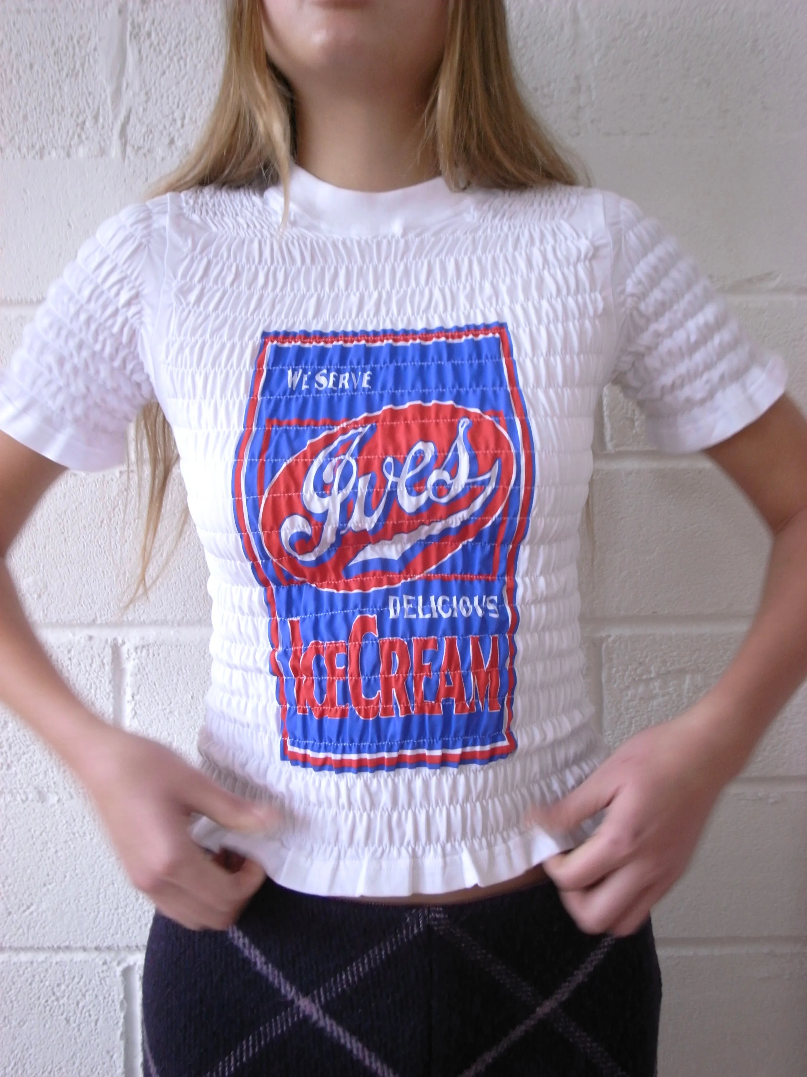 The Shirred ‘Ives Ice cream’ T-shirt sold by Conner Ives product image thumbnail 4