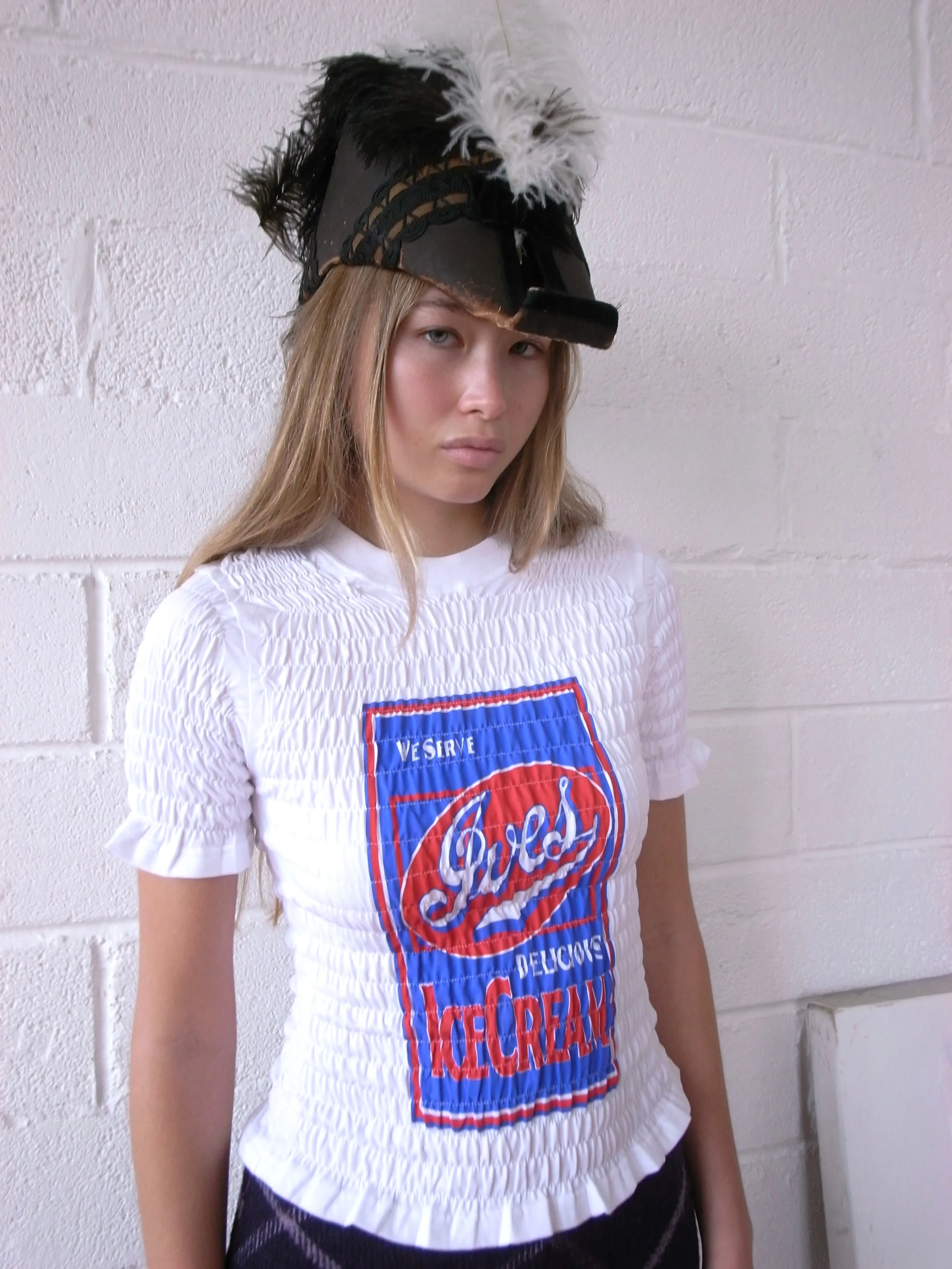 The Shirred ‘Ives Ice cream’ T-shirt sold by Conner Ives product image thumbnail 3