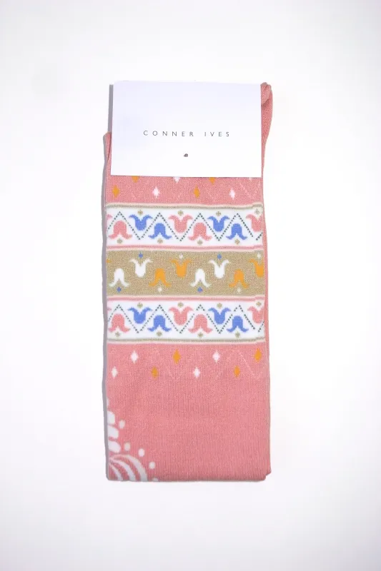 Knee High Salmon Sock made by Conner Ives