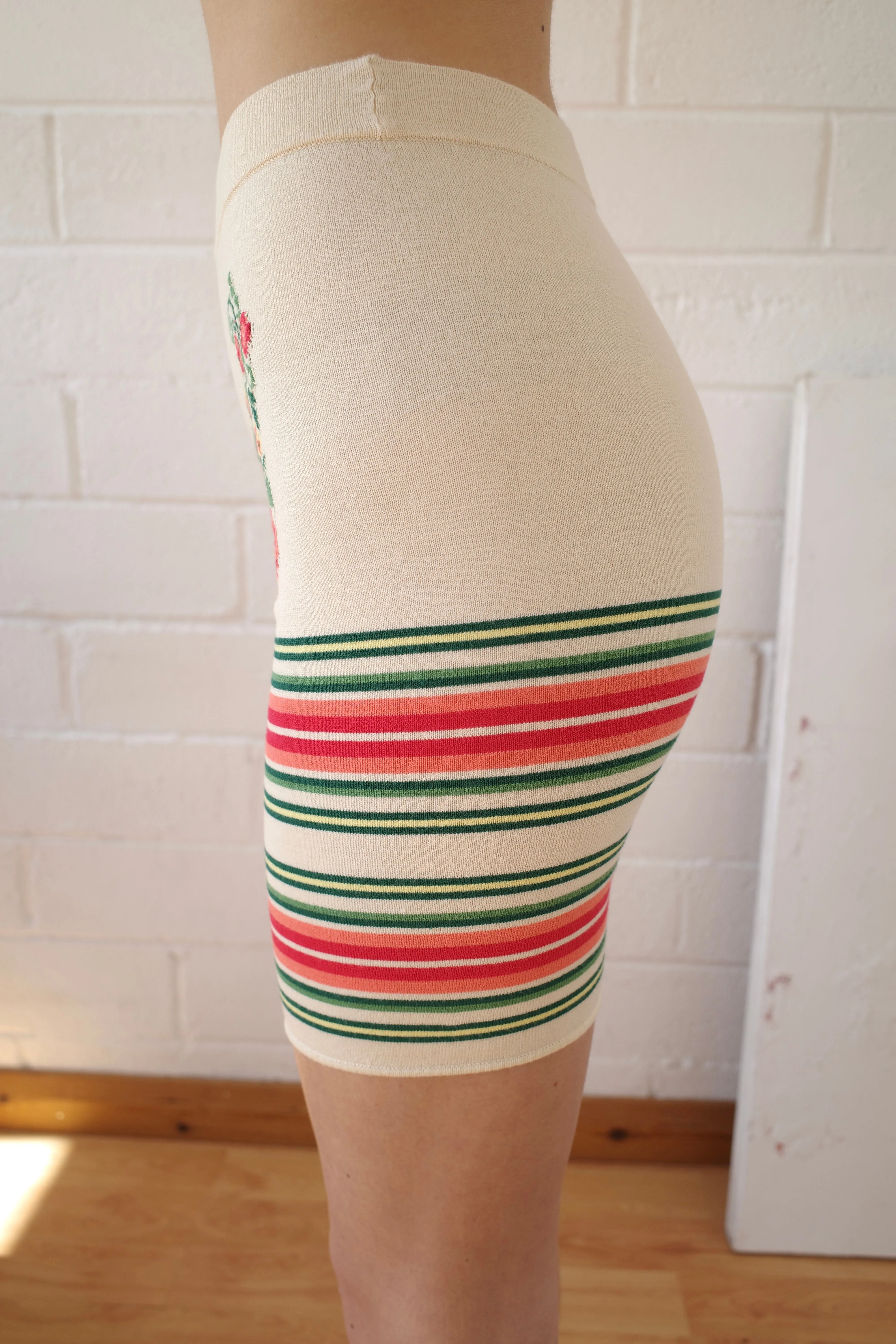 Knitted Cream Bike Short sold by Conner Ives product image thumbnail 5