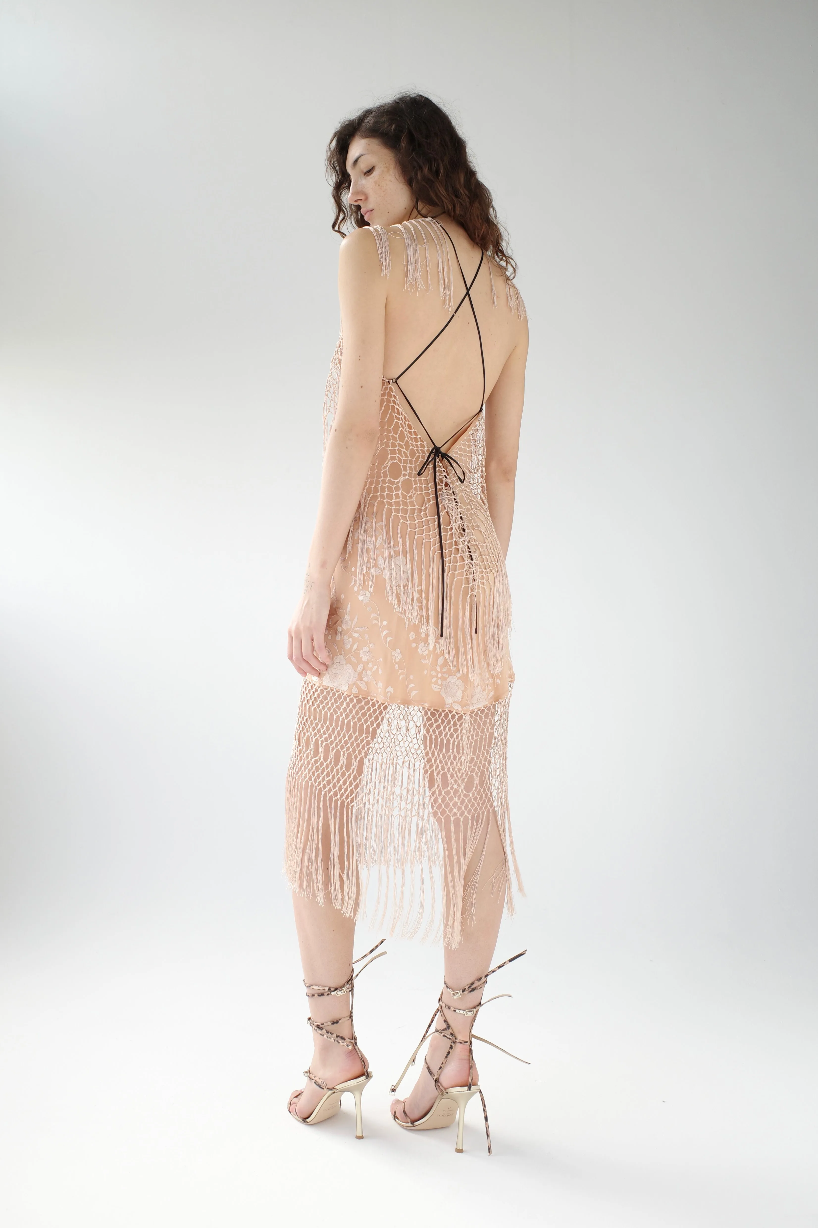 The Demi-Couture Piano Shawl Mini Dress- Medium sold by Conner Ives product image thumbnail 5