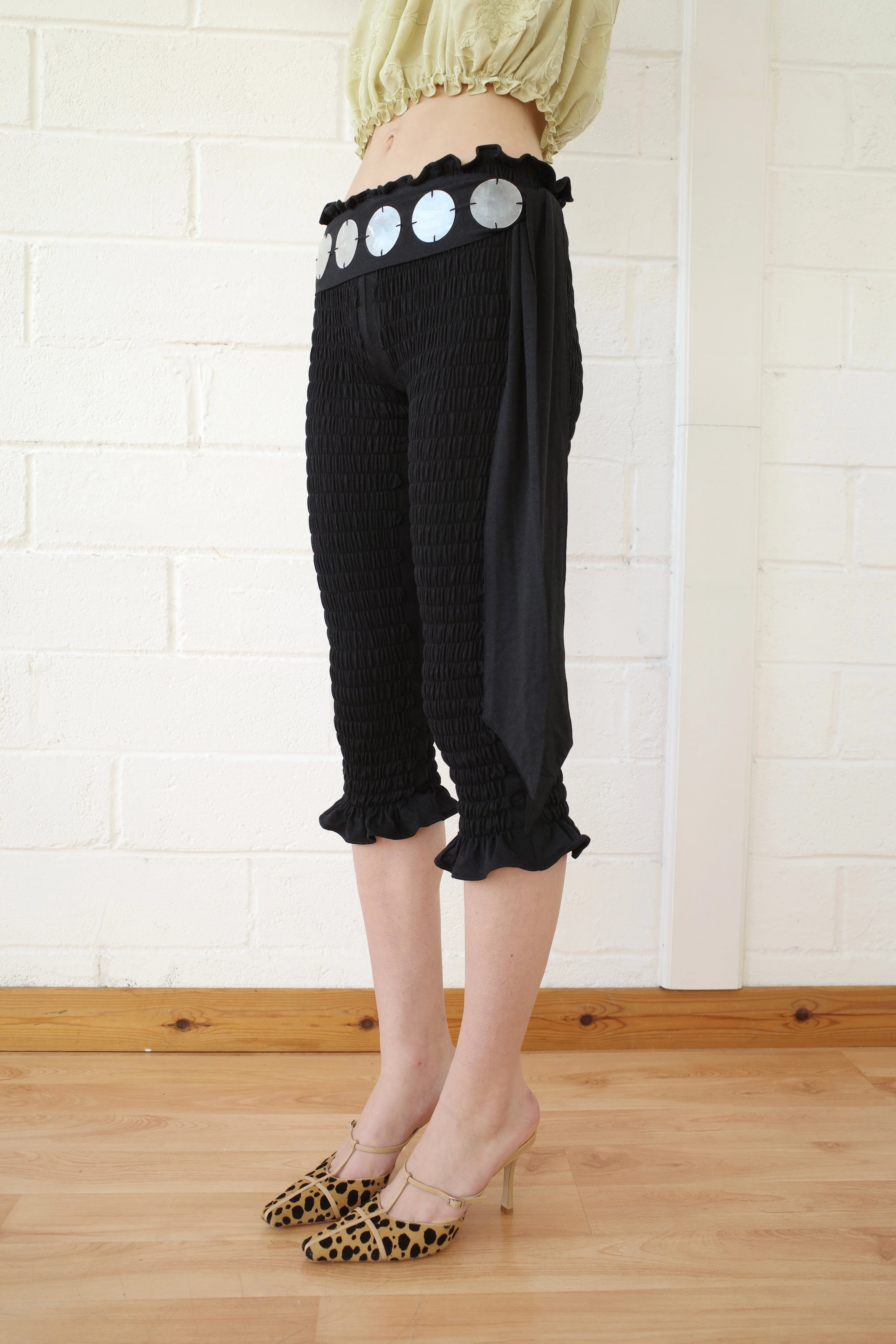The Shirred Capri with Mother of Pearl Belt sold by Conner Ives product image thumbnail 5