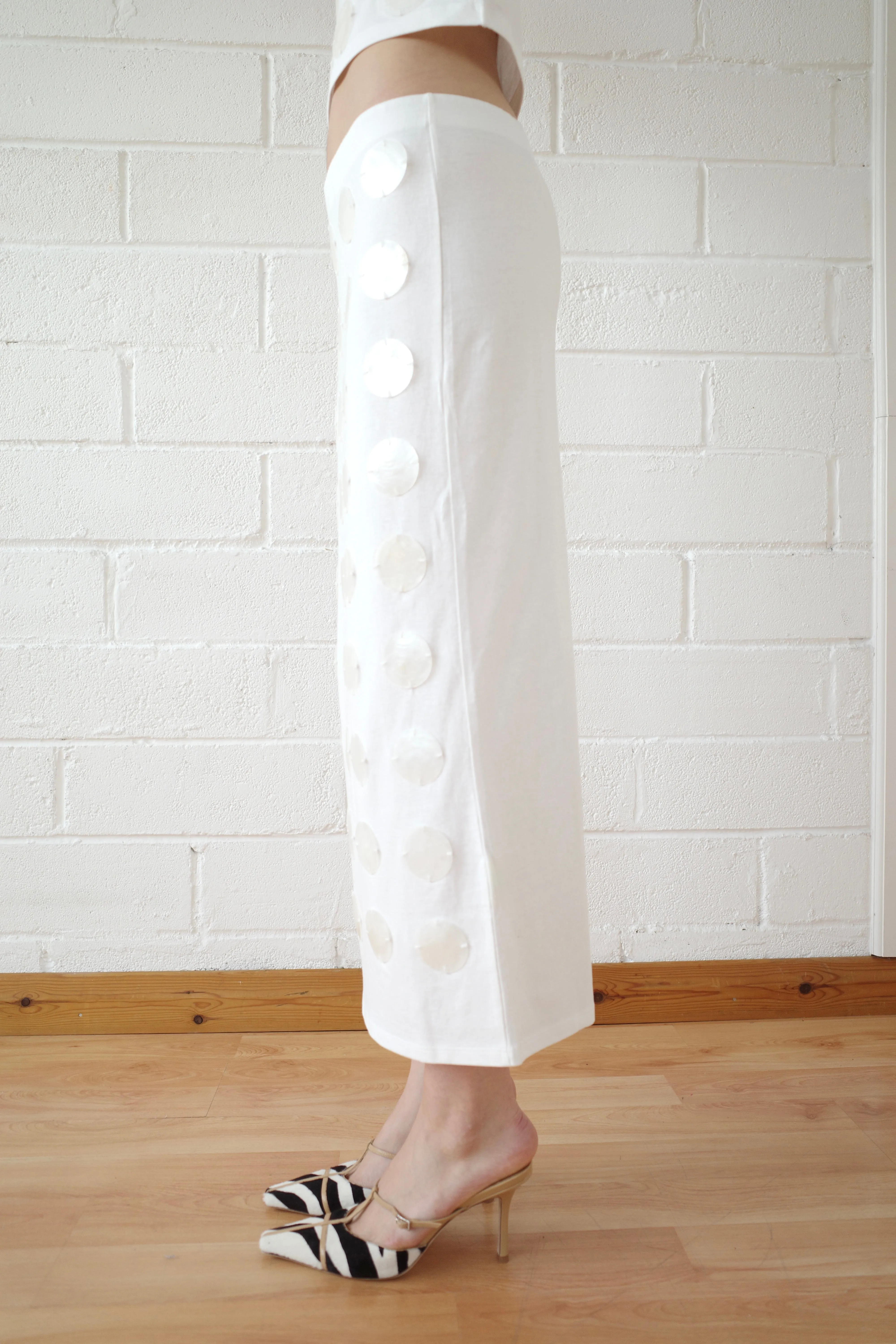 Mother of Pearl Paillette Maxi Skirt sold by Conner Ives product image thumbnail 5
