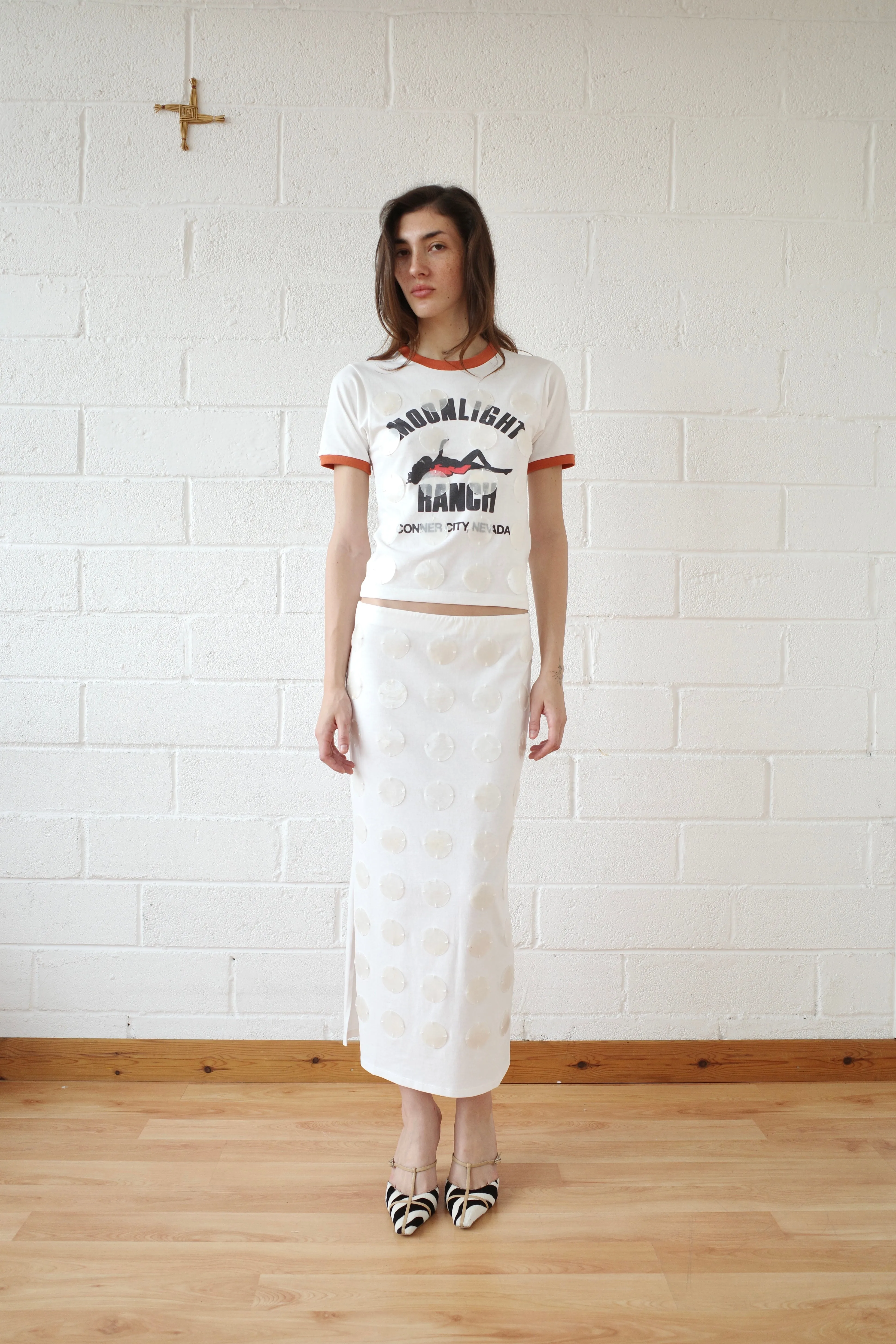 Mother of Pearl Paillette Maxi Skirt sold by Conner Ives product image thumbnail 3