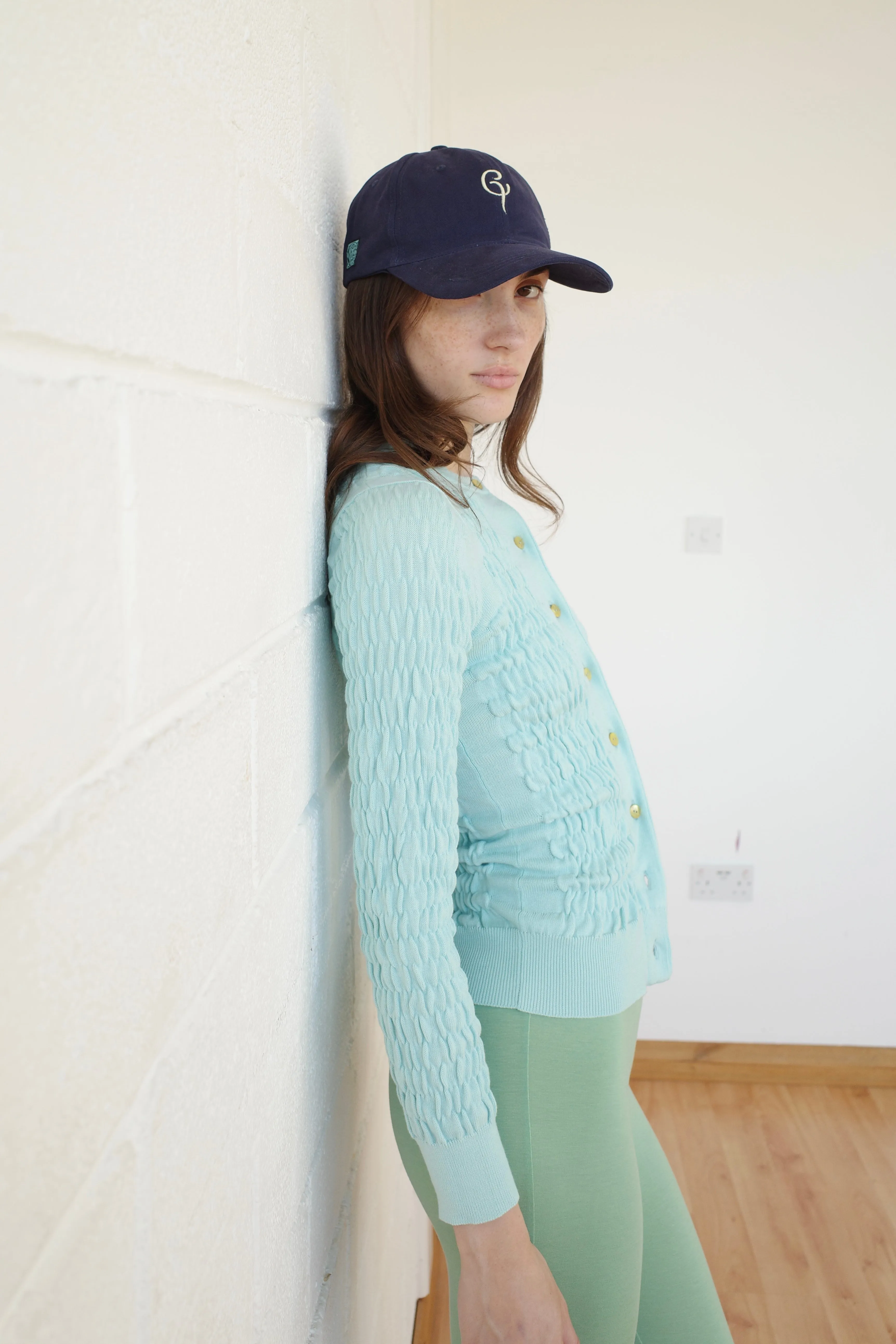 Shirred Knit Cashmere Cardigan sold by Conner Ives product image thumbnail 5