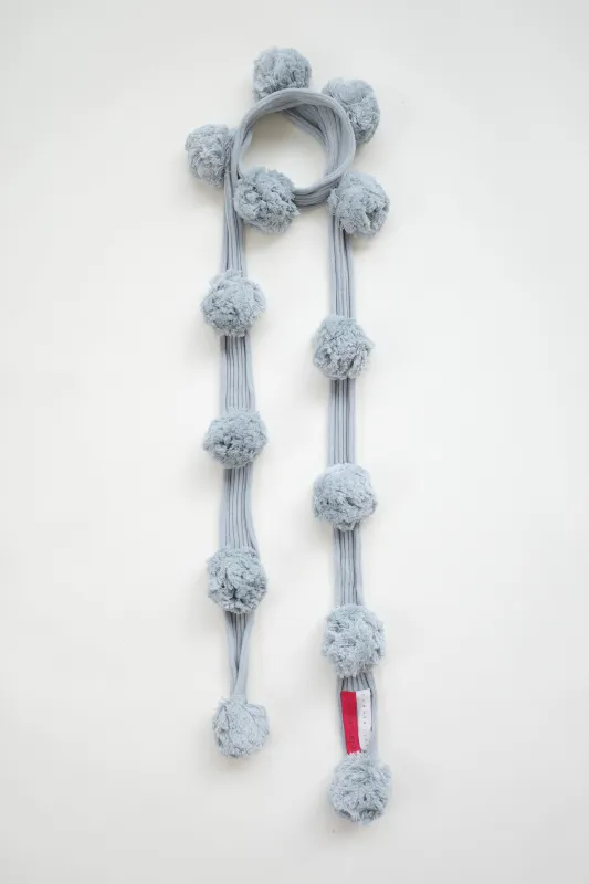 Grey Pom Pom Scarf sold by Conner Ives