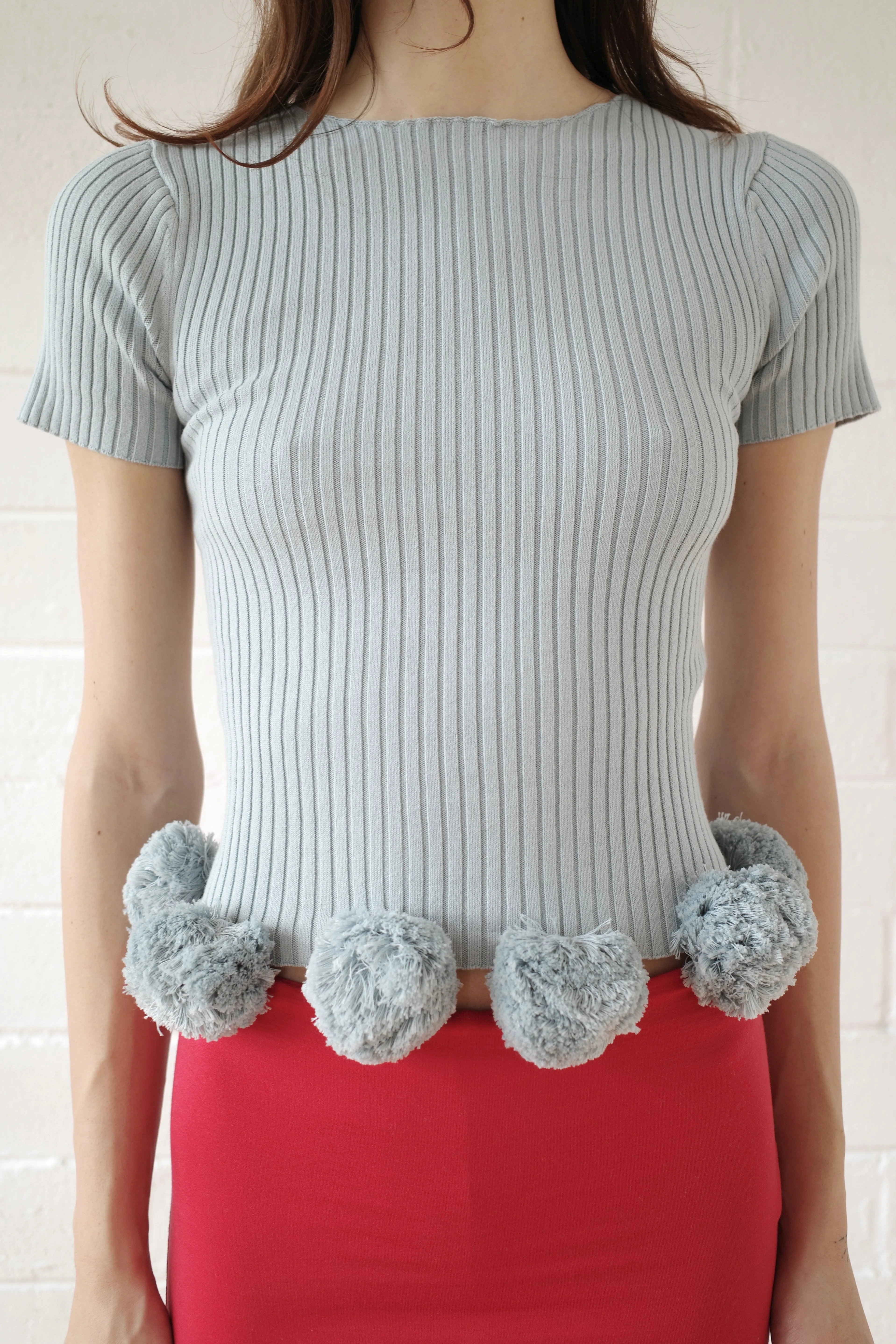 The Pom Pom Tee - Grey sold by Conner Ives product image thumbnail 3