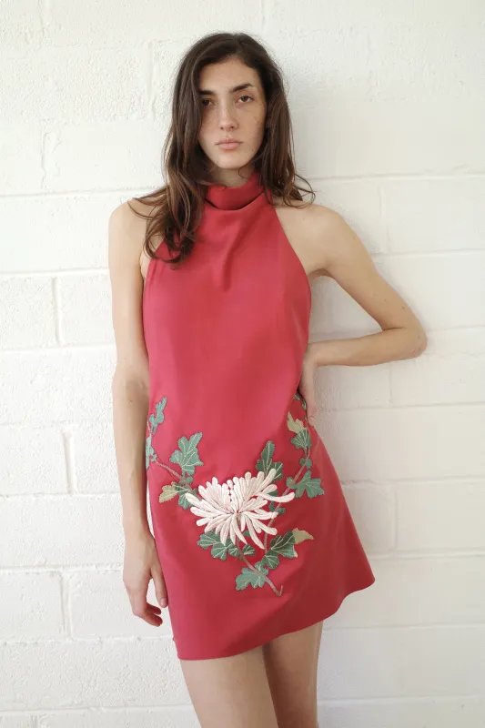 Demi- Couture Sandwashed Silk Tapestry Mini Dress sold by Conner Ives