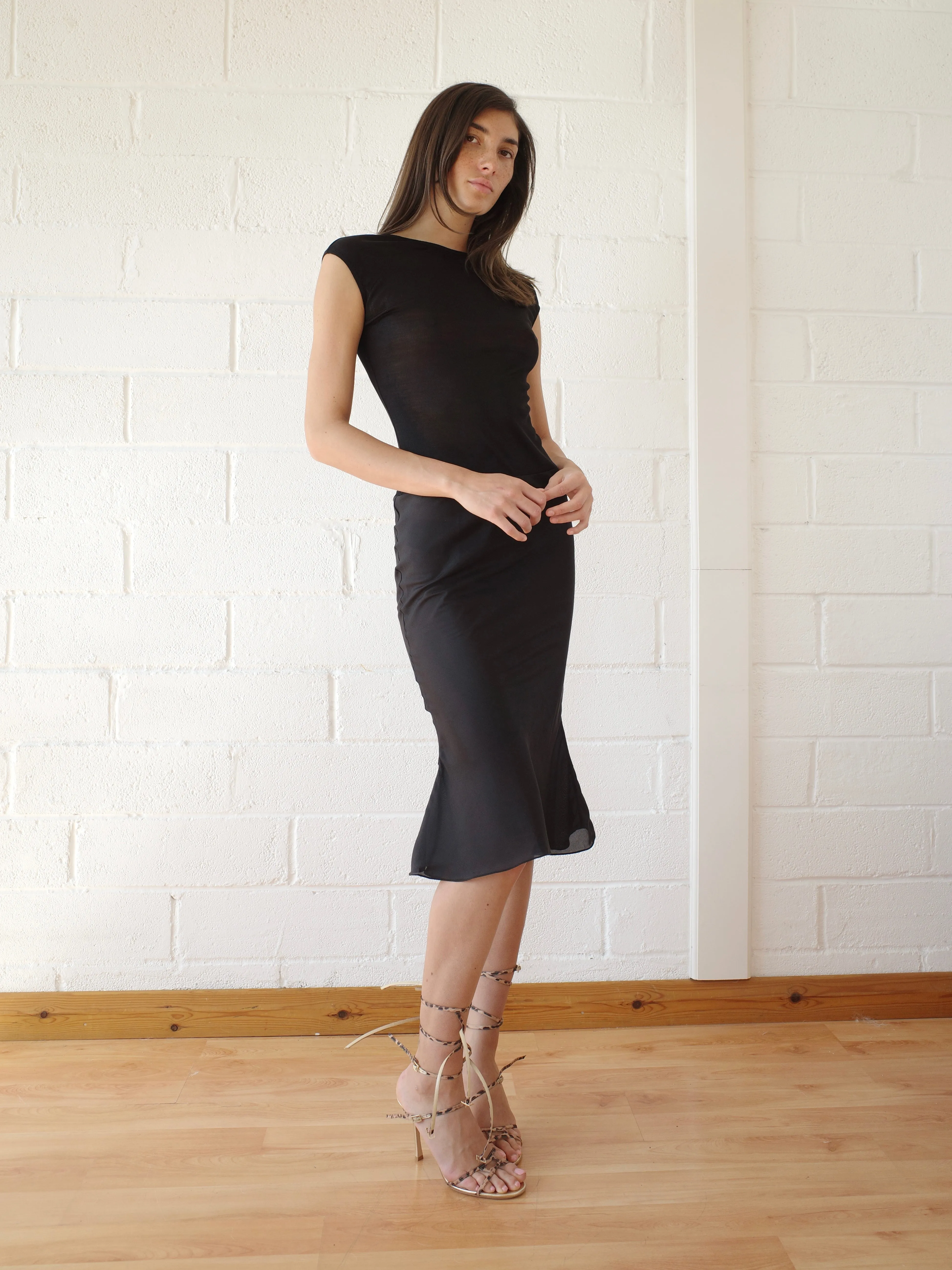 The P.S. Midi Dress - Black sold by Conner Ives product image thumbnail 4