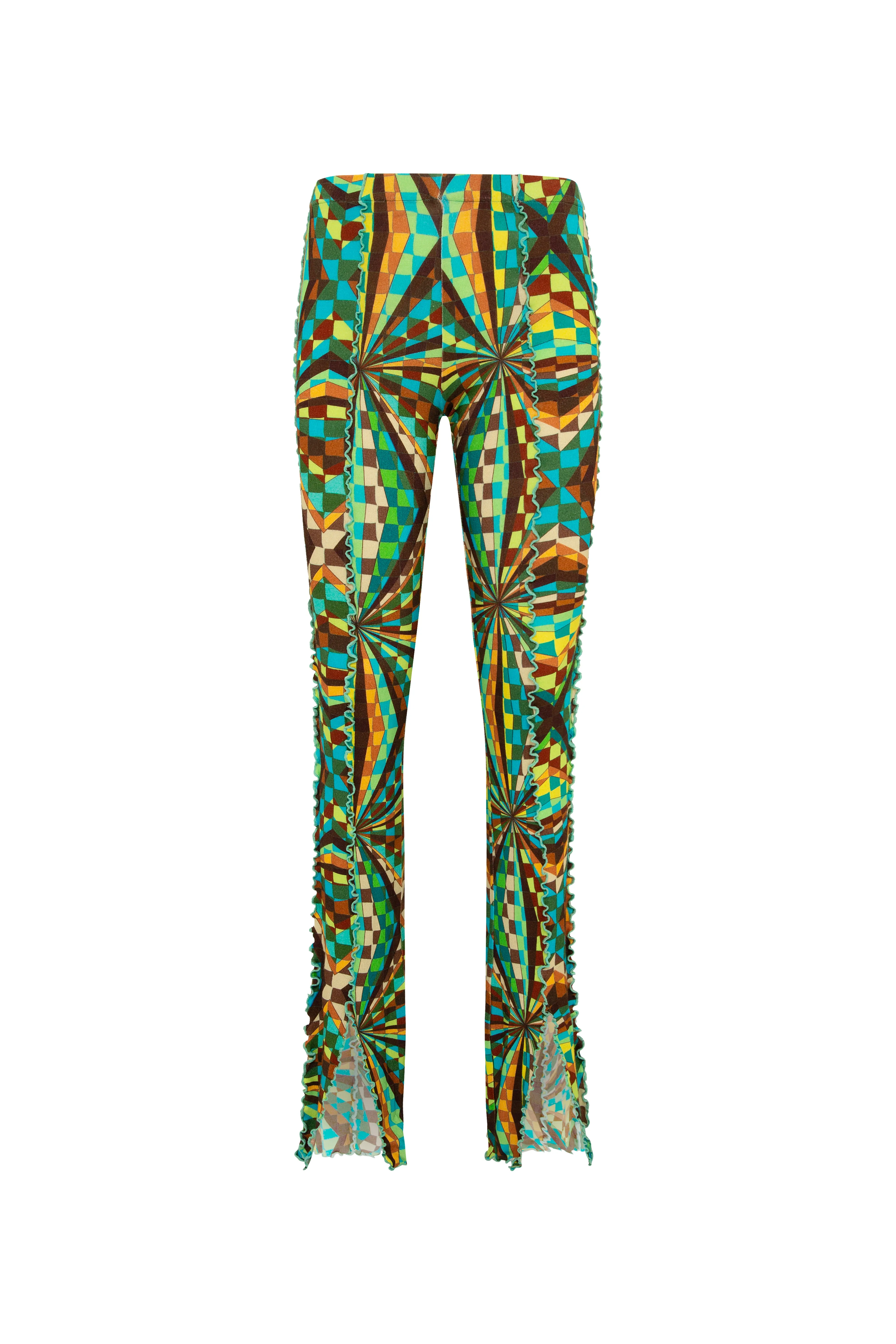 MULT - Kaleidoscope printed knit pants with contrast stitching sold by Siedres product image thumbnail 4