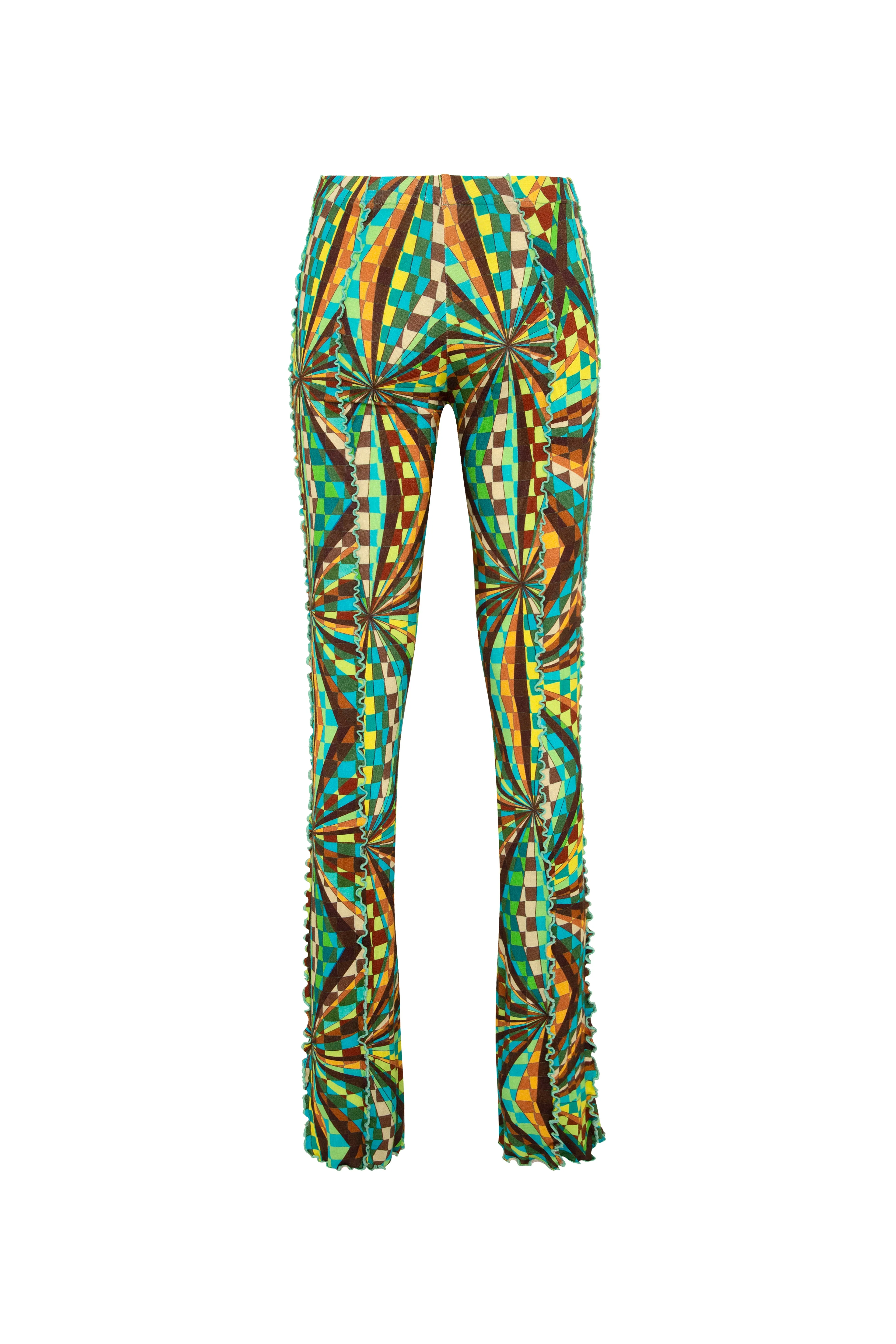 MULT - Kaleidoscope printed knit pants with contrast stitching sold by Siedres product image thumbnail 5