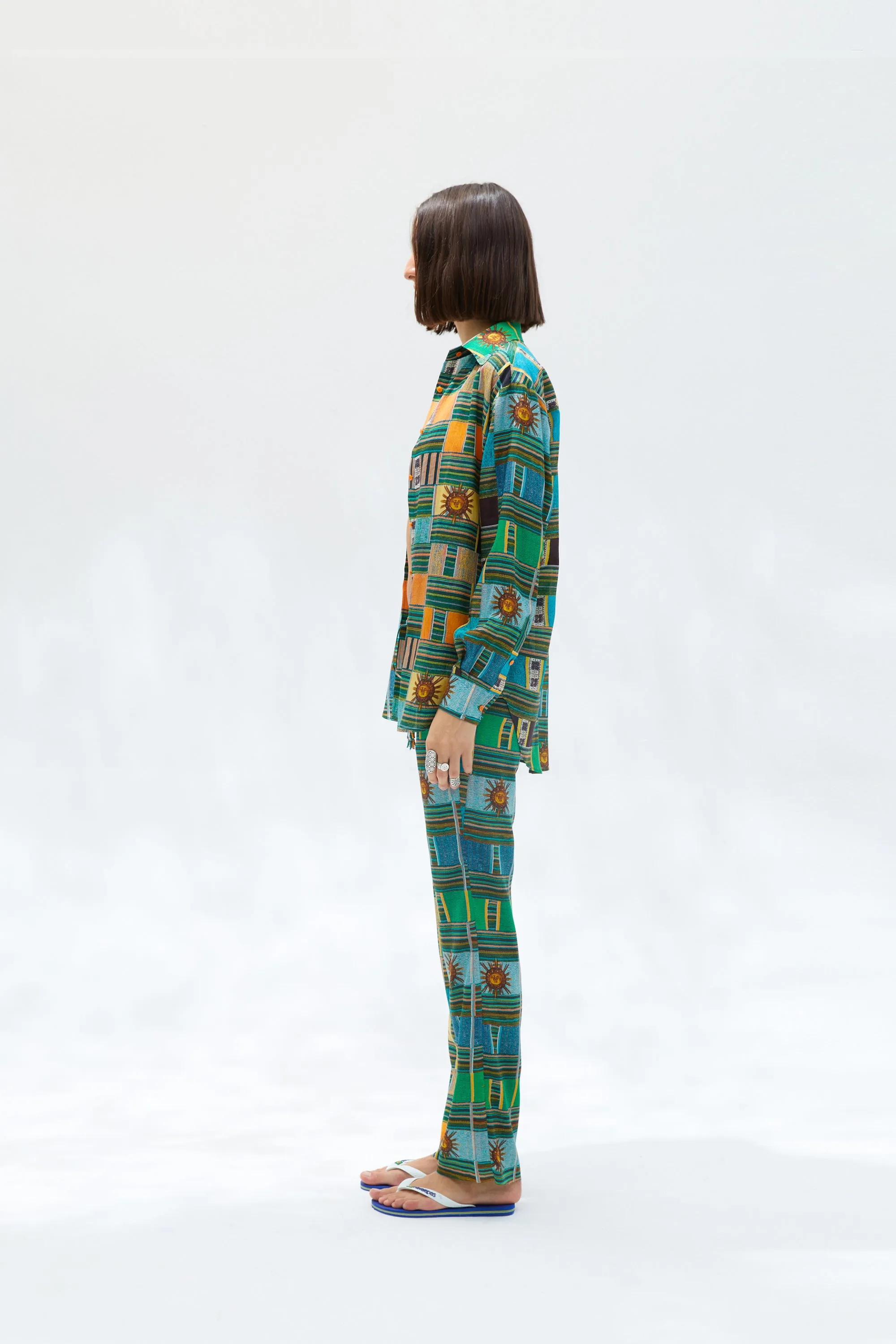 TARA - Printed raw-edge pants sold by Siedres product image thumbnail 2