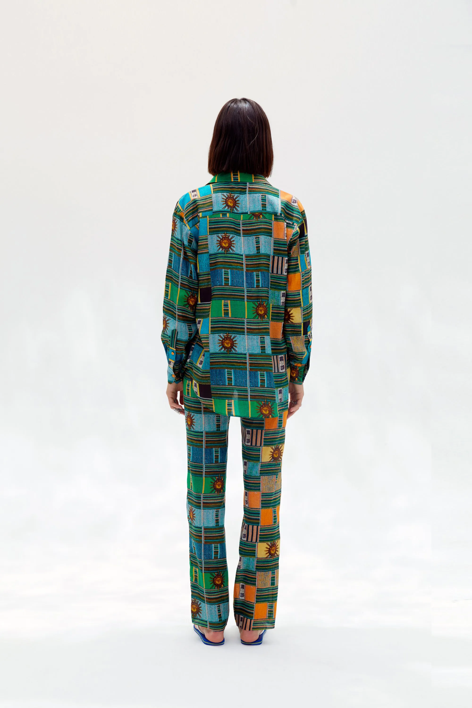 TARA - Printed raw-edge pants sold by Siedres product image thumbnail 3