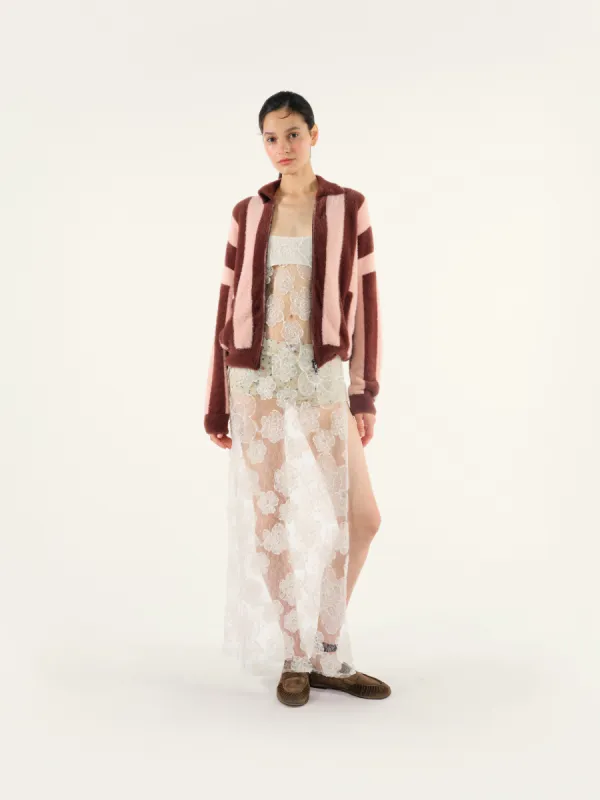 LENN - Striped zip-up knit jacket sold by Siedres
