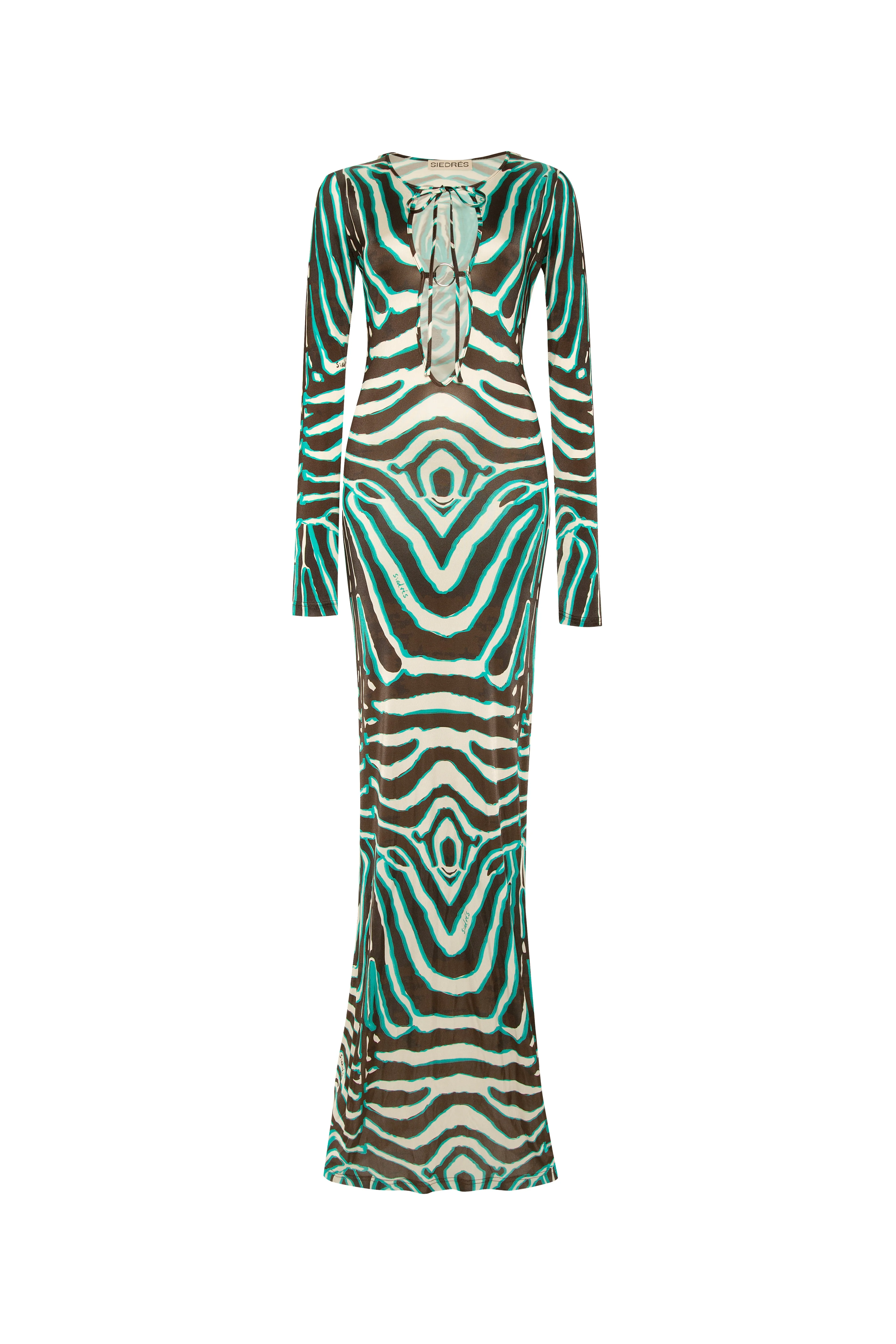 MAGY - Tie-front zebra printed maxi dress sold by Siedres product image thumbnail 4