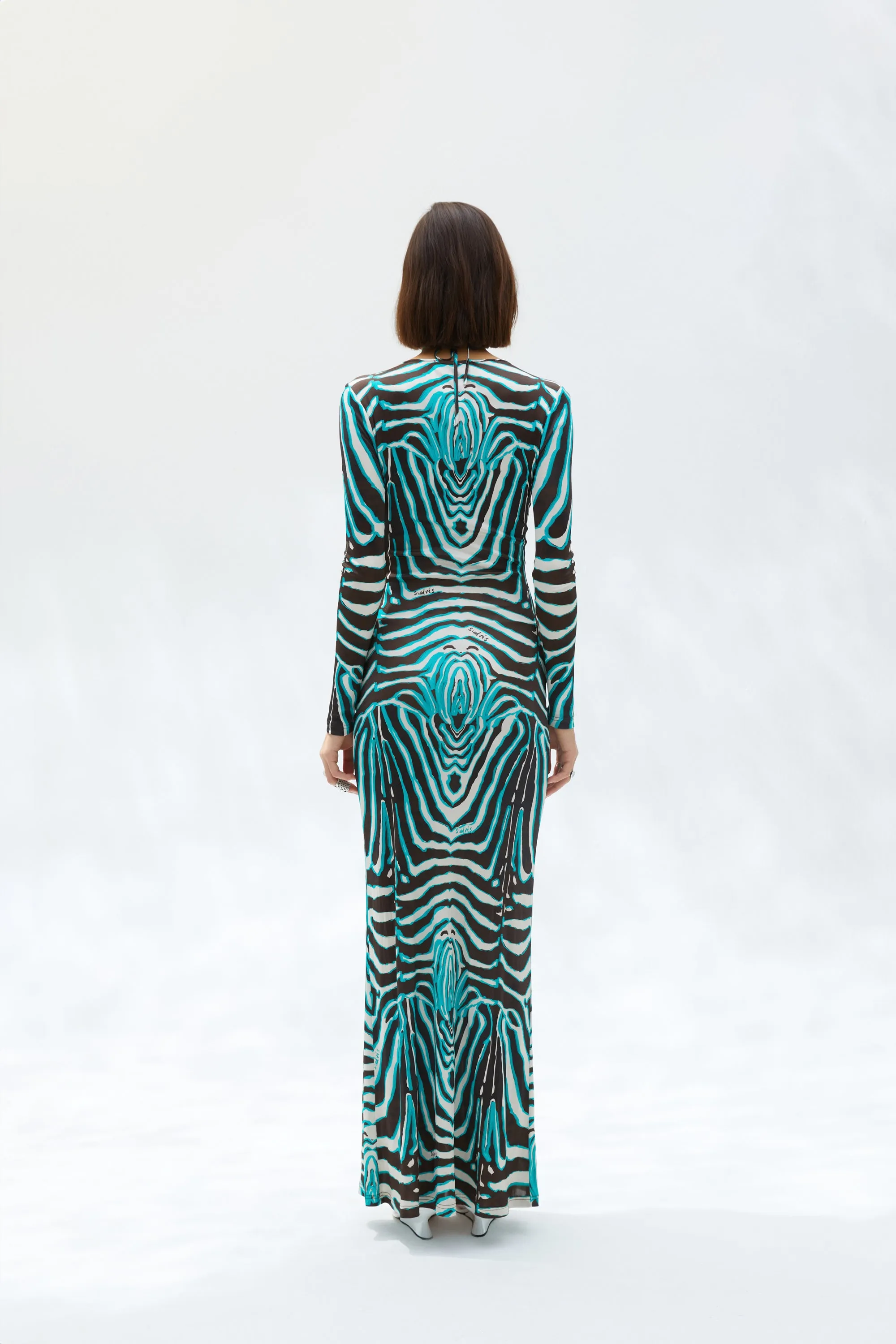MAGY - Tie-front zebra printed maxi dress sold by Siedres product image thumbnail 3