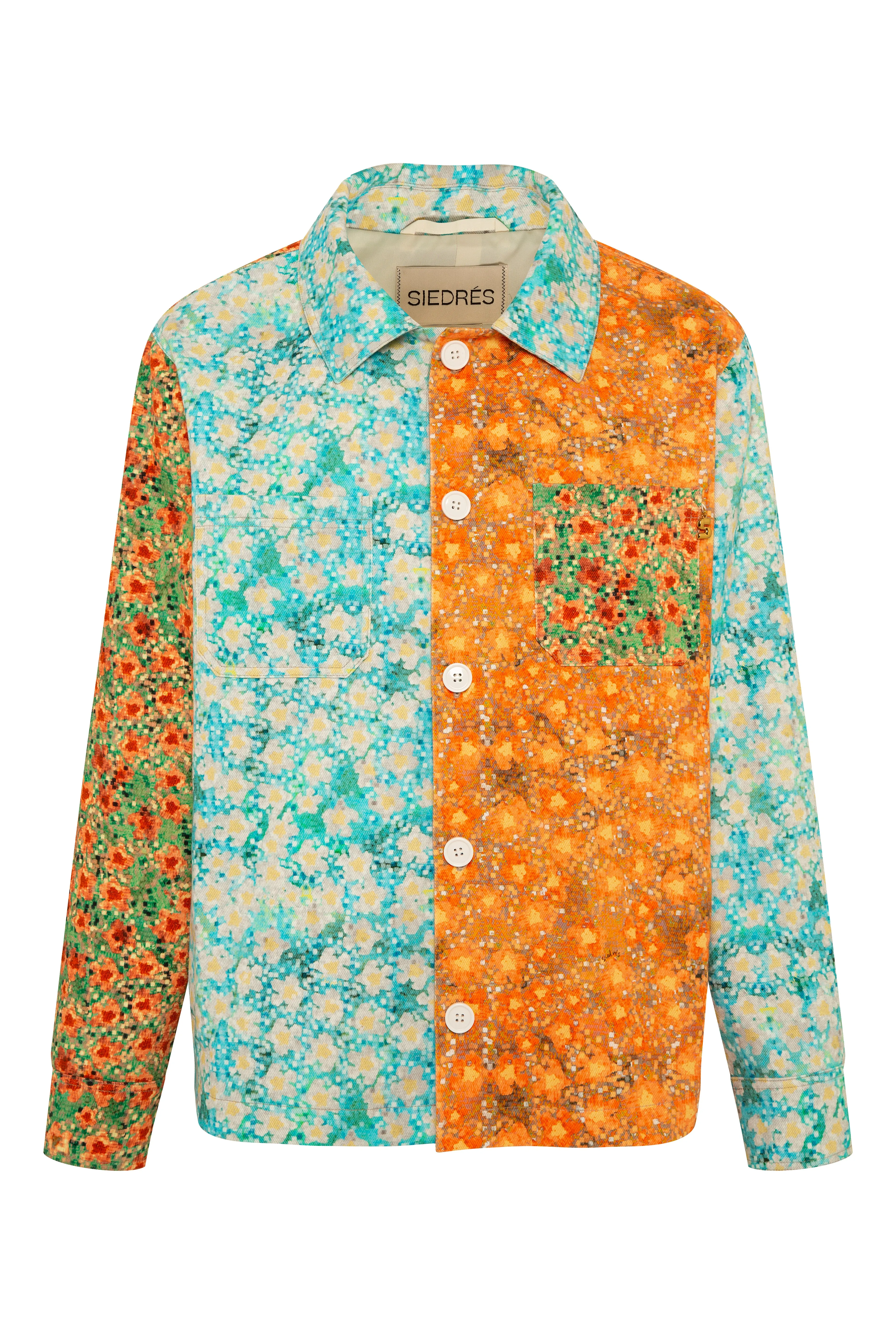 DREW - Loose-fit printed patchwork denim jacket sold by Siedres product image thumbnail 4