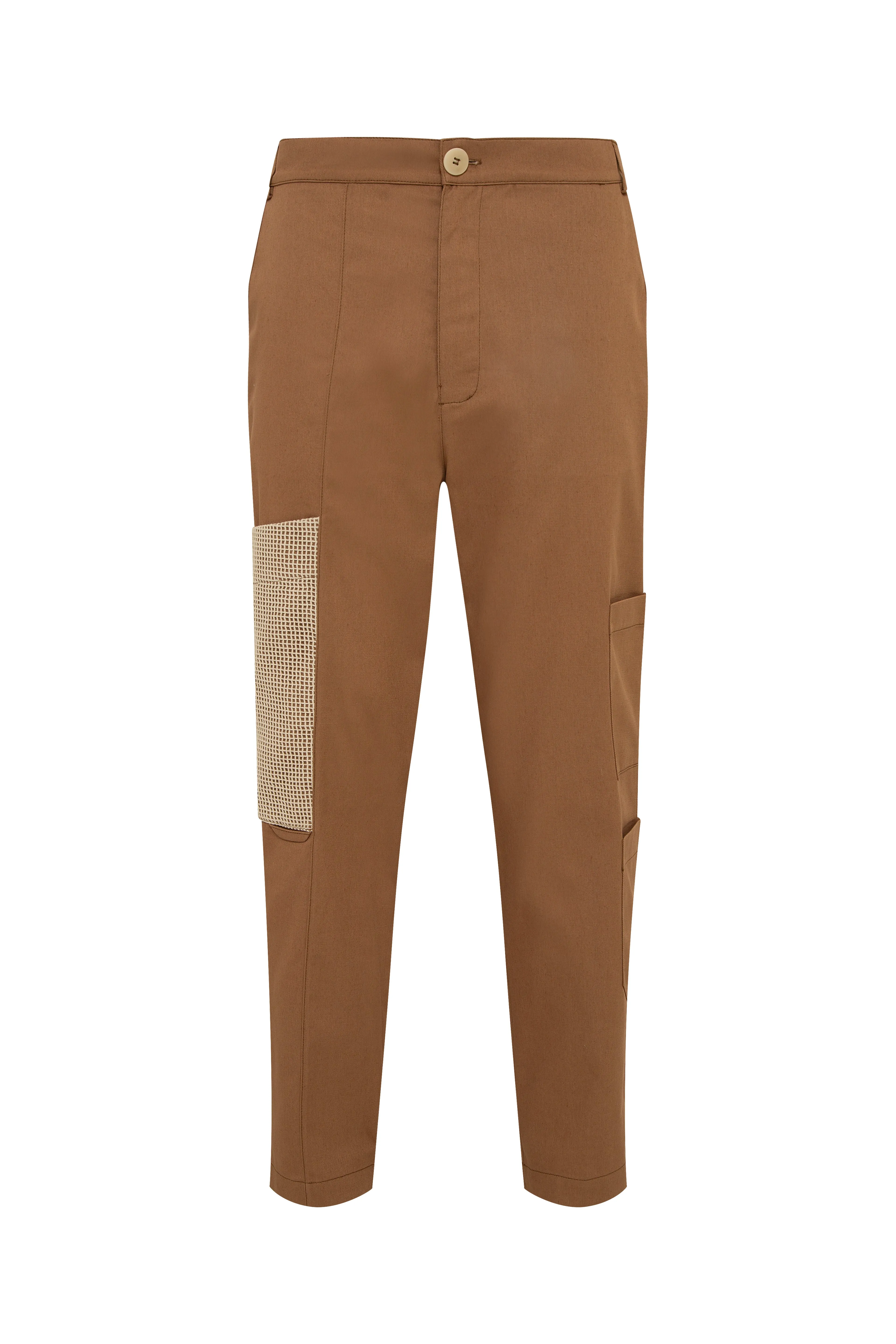 JUSTIN - Straight-leg cargo pants with lace applique detail sold by Siedres product image thumbnail 4