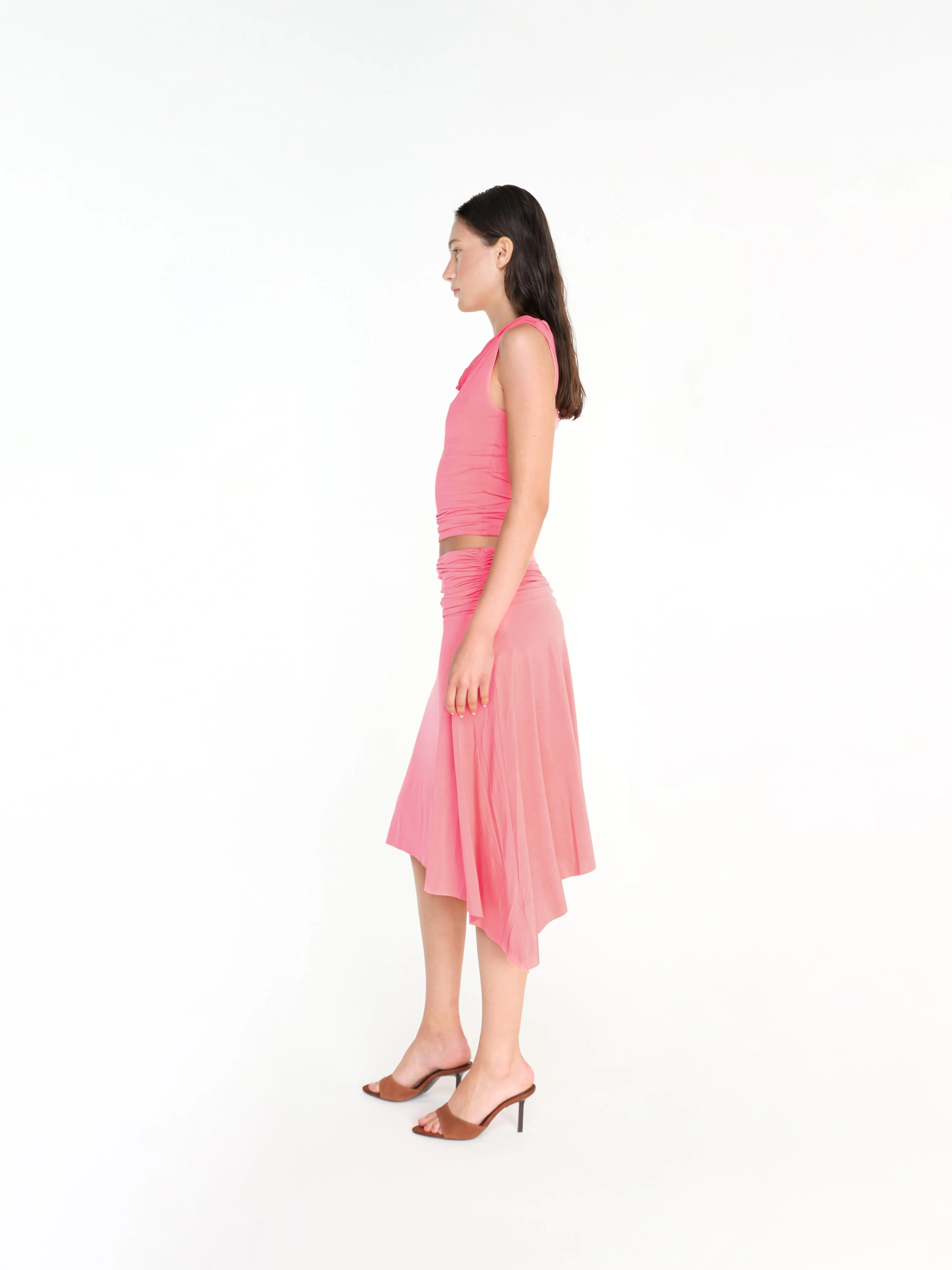 MIMI - Asymmetric draped jersey skirt sold by Siedres product image thumbnail 2