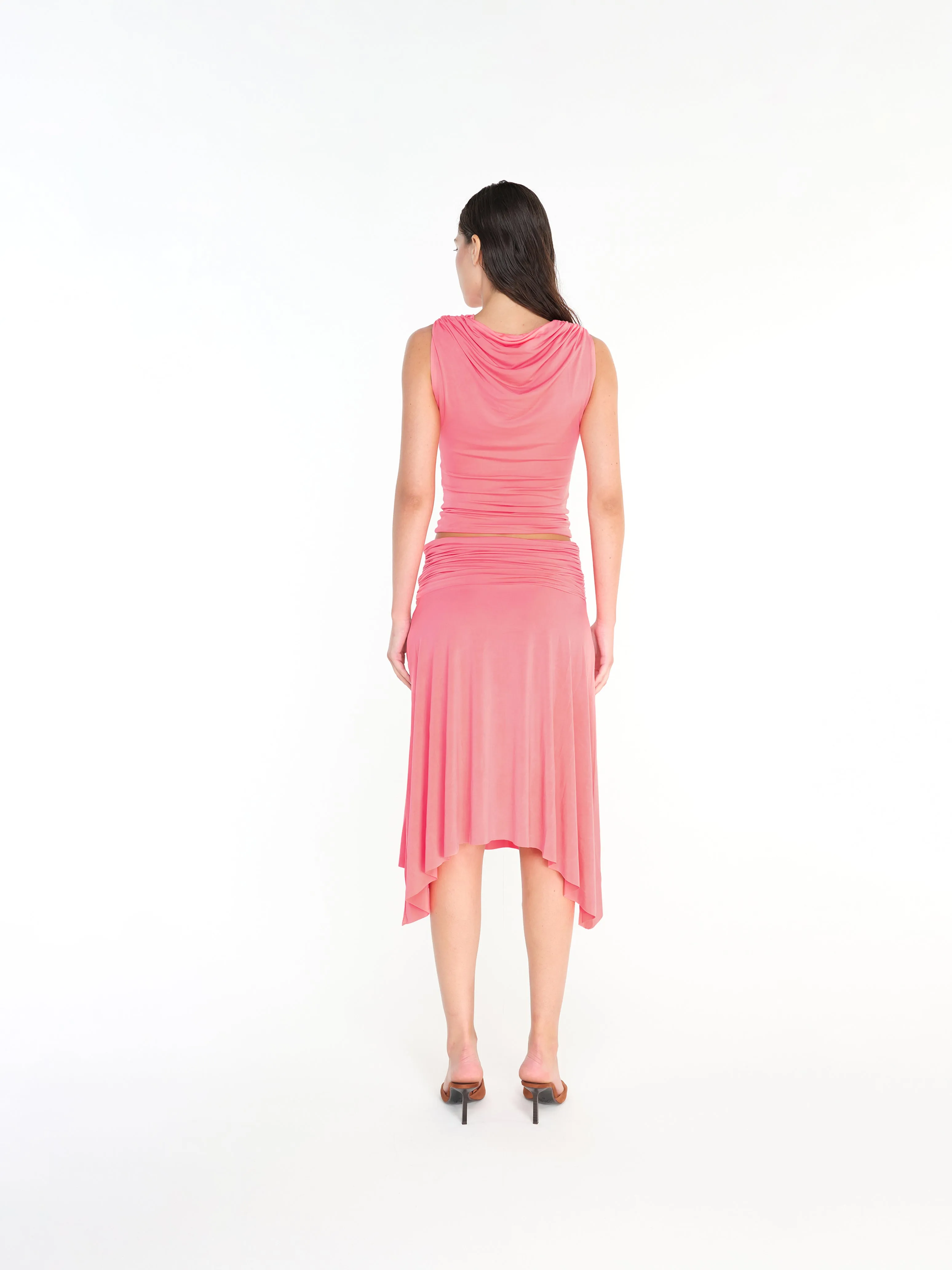 MIMI - Asymmetric draped jersey skirt sold by Siedres product image thumbnail 3